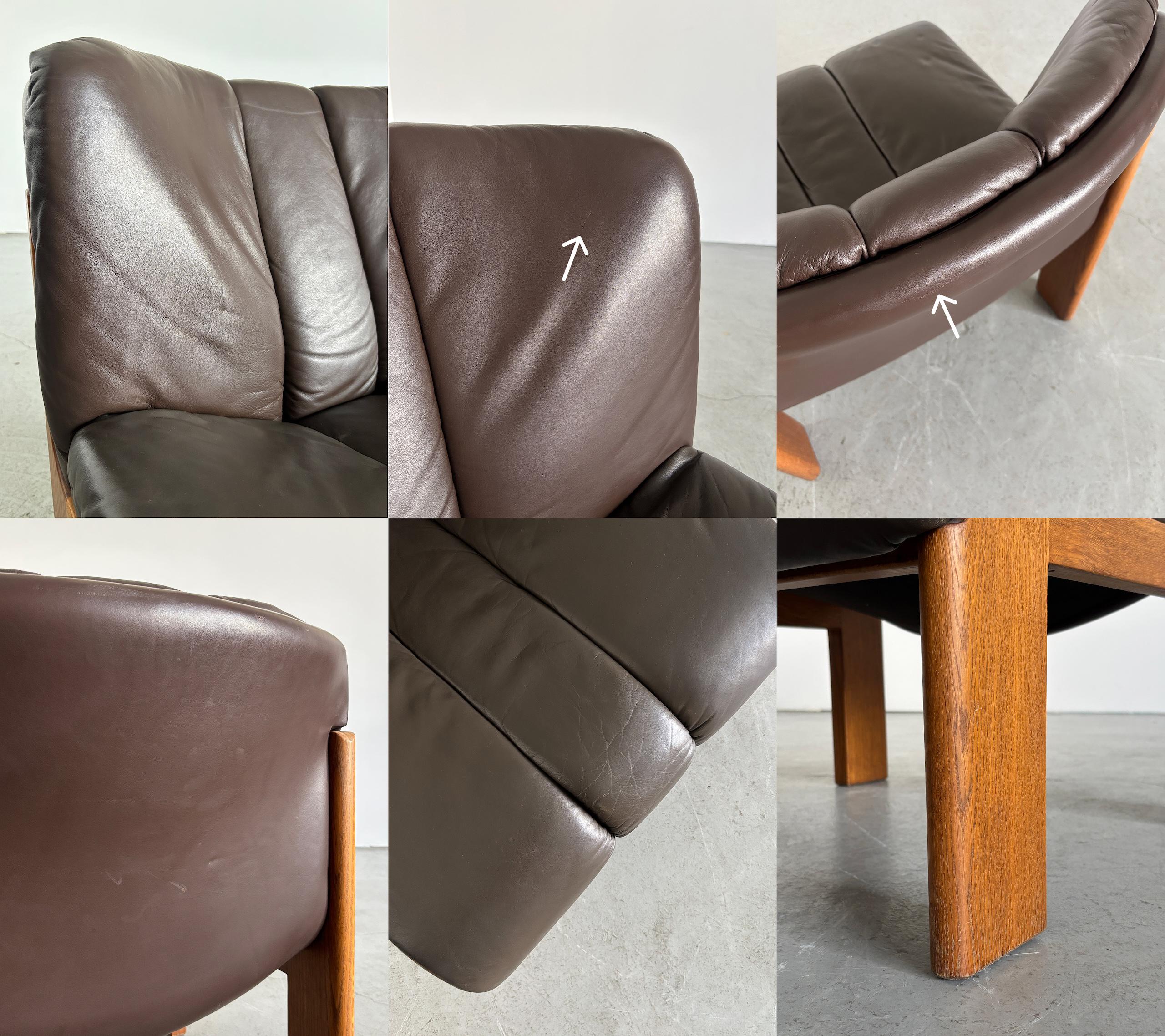 Leather Lounge Chairs 'Eurochair Sessel Nr. 5' by Girsberger