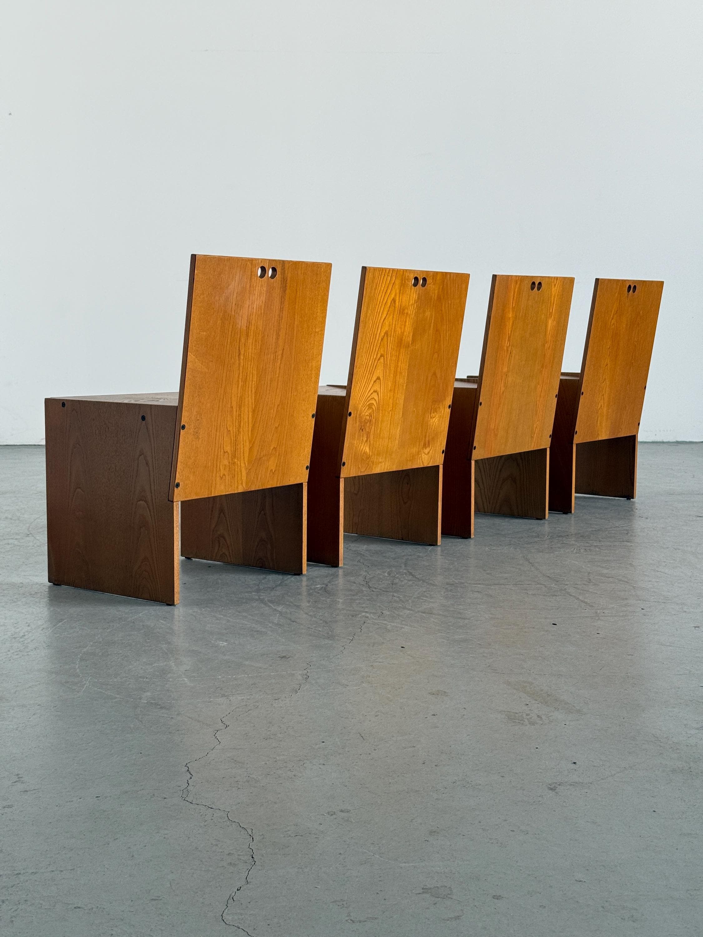 Architectural Constructivist Dining Chairs