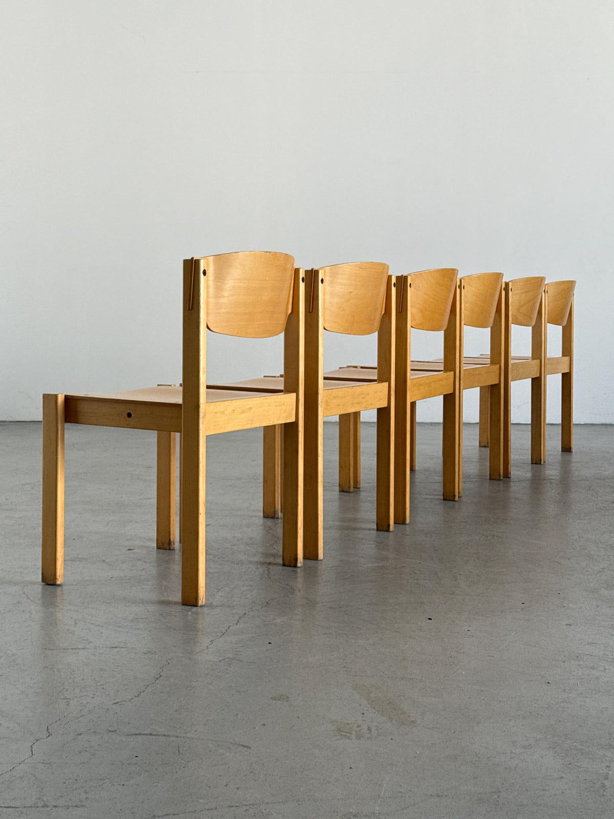 Wooden Dining Chairs or Visitor Chairs by Kusch + Co