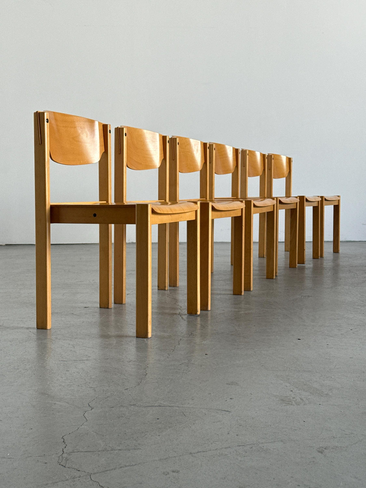 Wooden Dining Chairs or Visitor Chairs by Kusch + Co