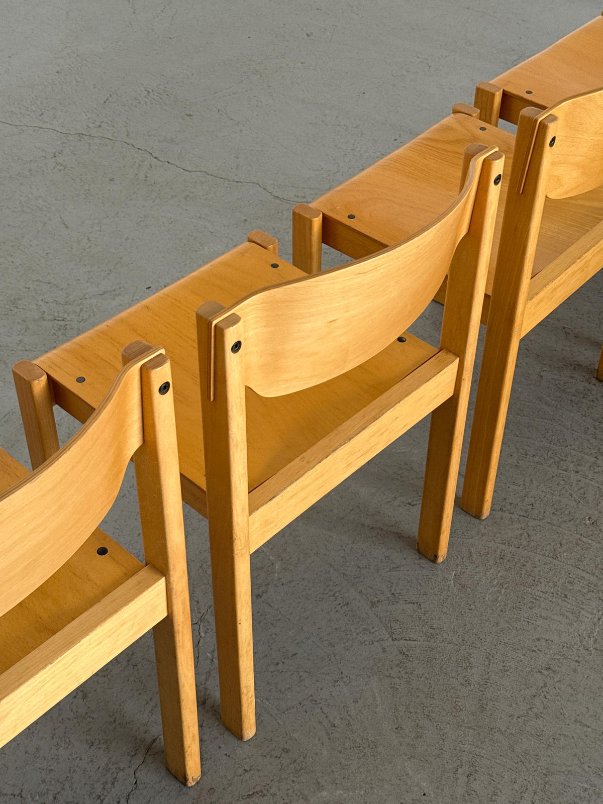 Wooden Dining Chairs or Visitor Chairs by Kusch + Co