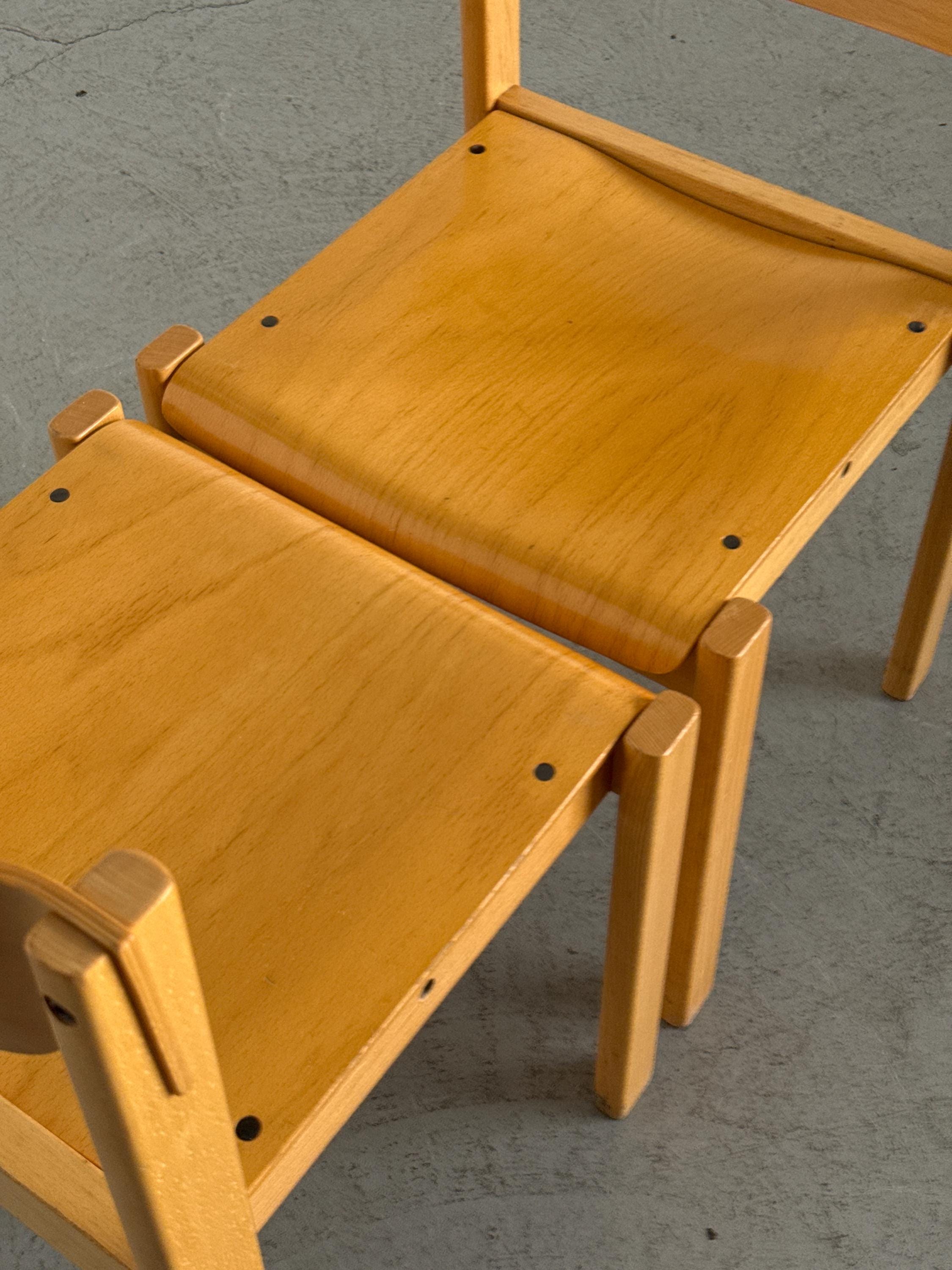 Wooden Dining Chairs or Visitor Chairs by Kusch + Co