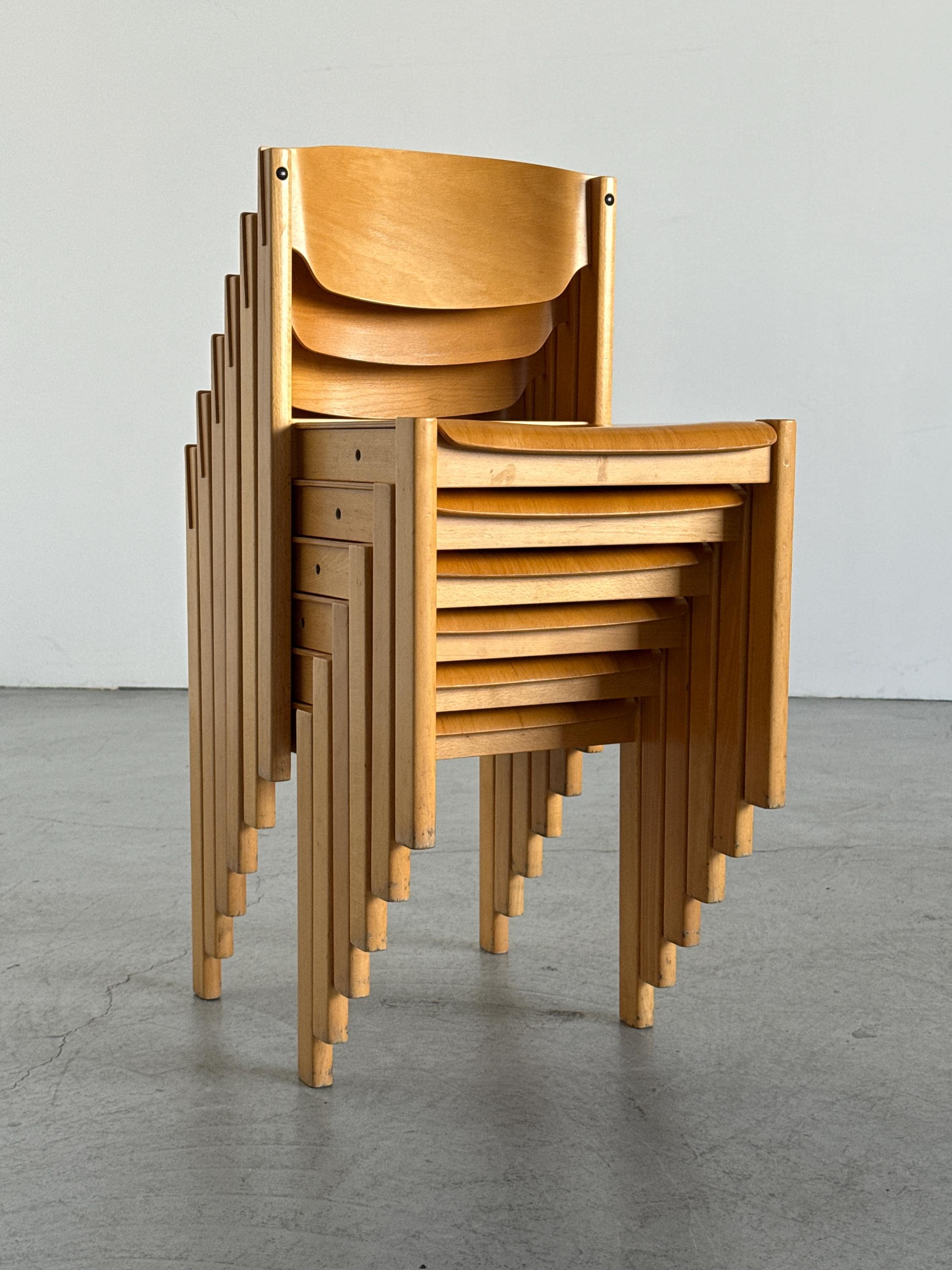 Wooden Dining Chairs or Visitor Chairs by Kusch + Co