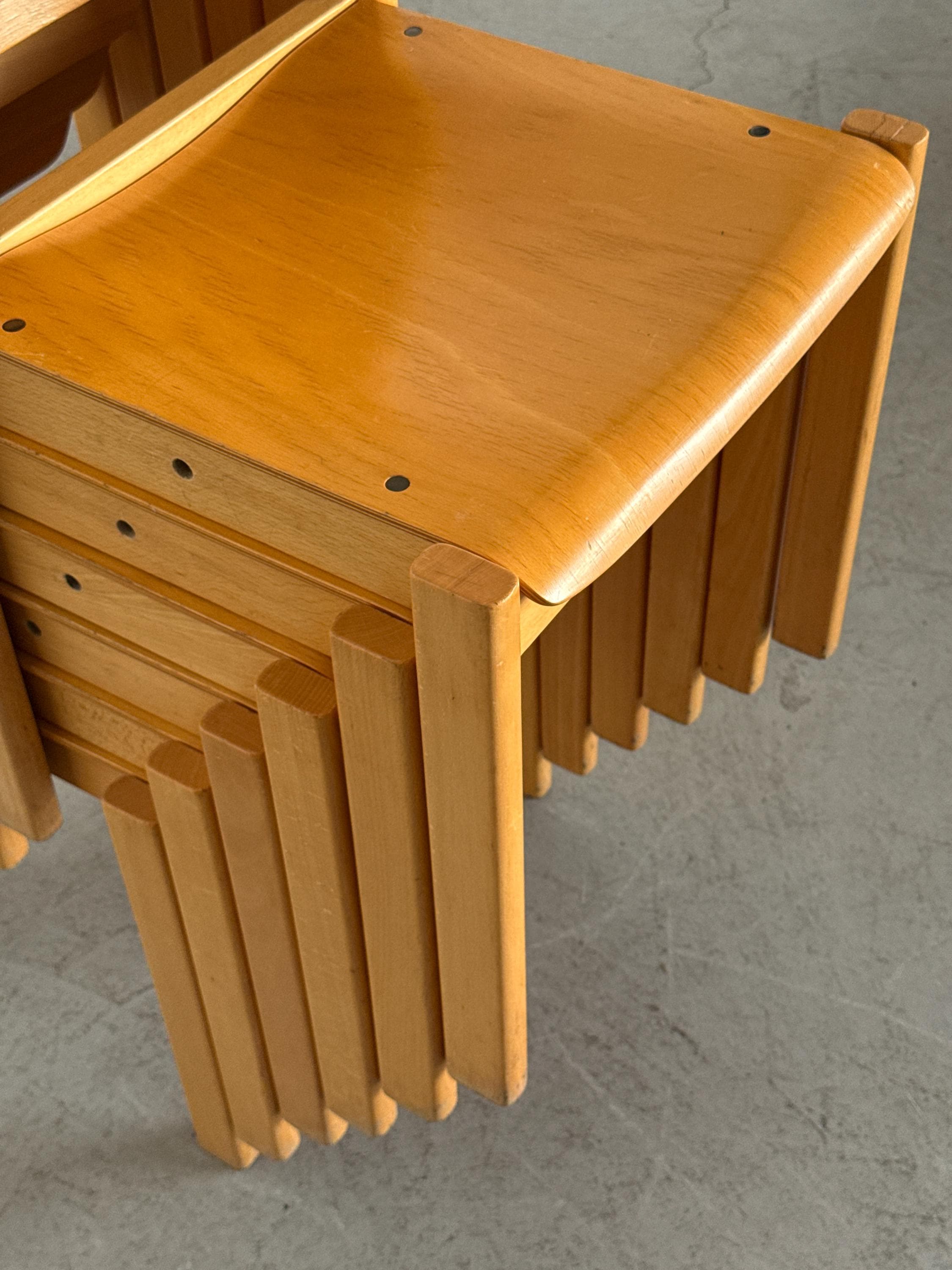 Wooden Dining Chairs or Visitor Chairs by Kusch + Co