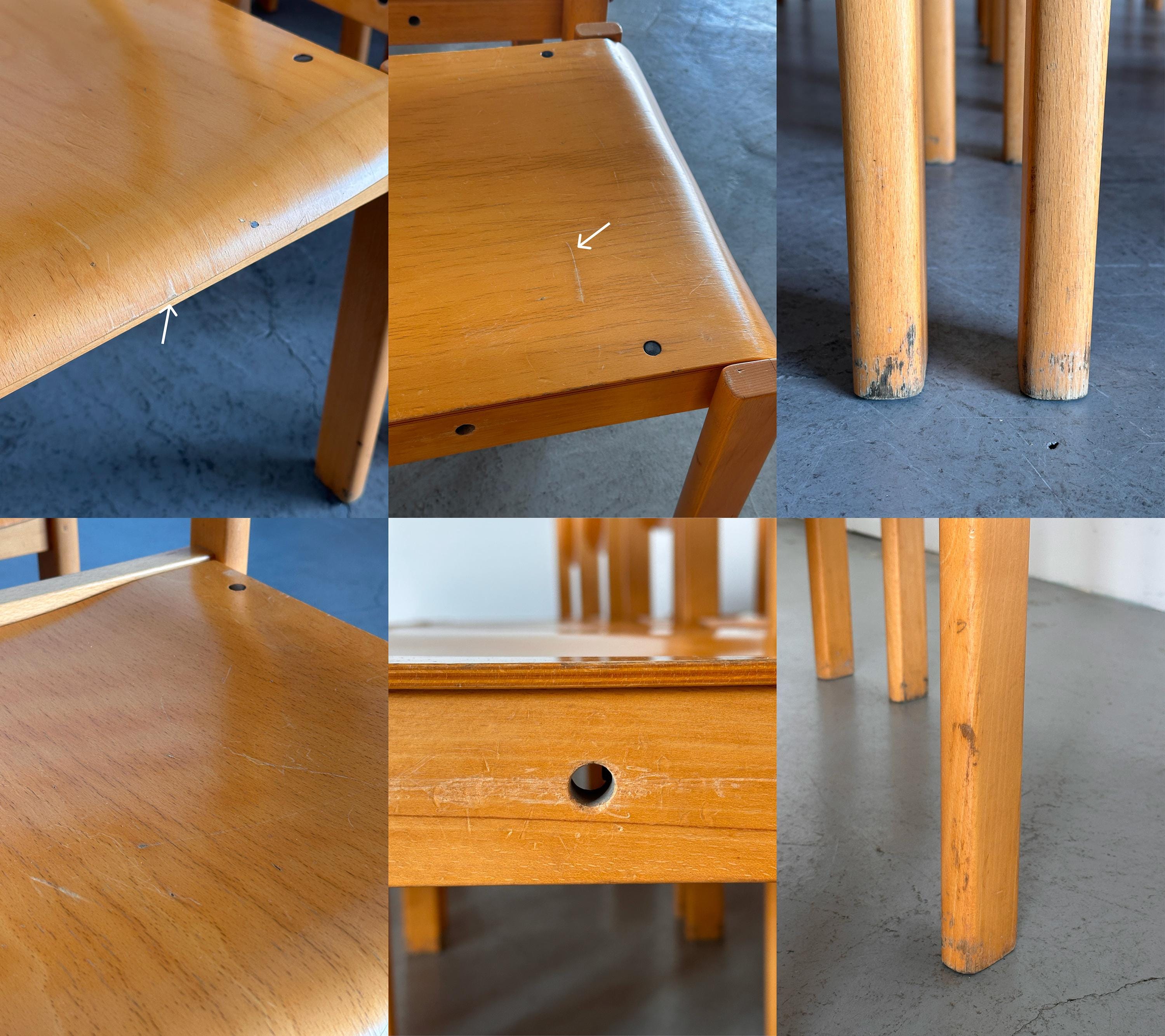 Wooden Dining Chairs or Visitor Chairs by Kusch + Co
