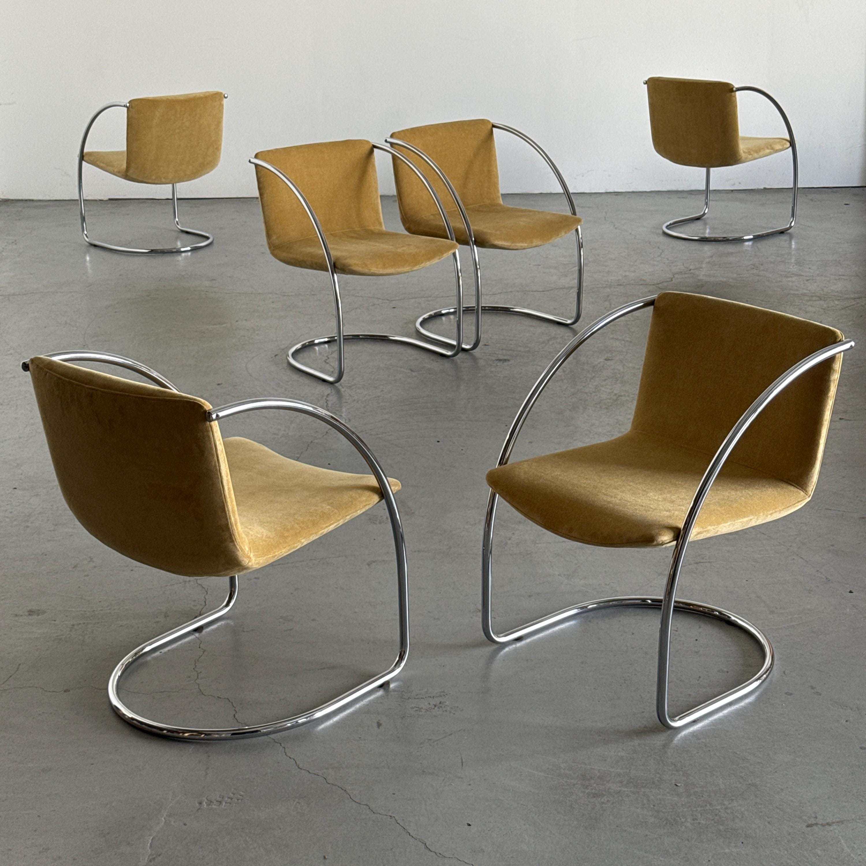 Lens Dining Chairs by Giovanni Offredi for Saporiti