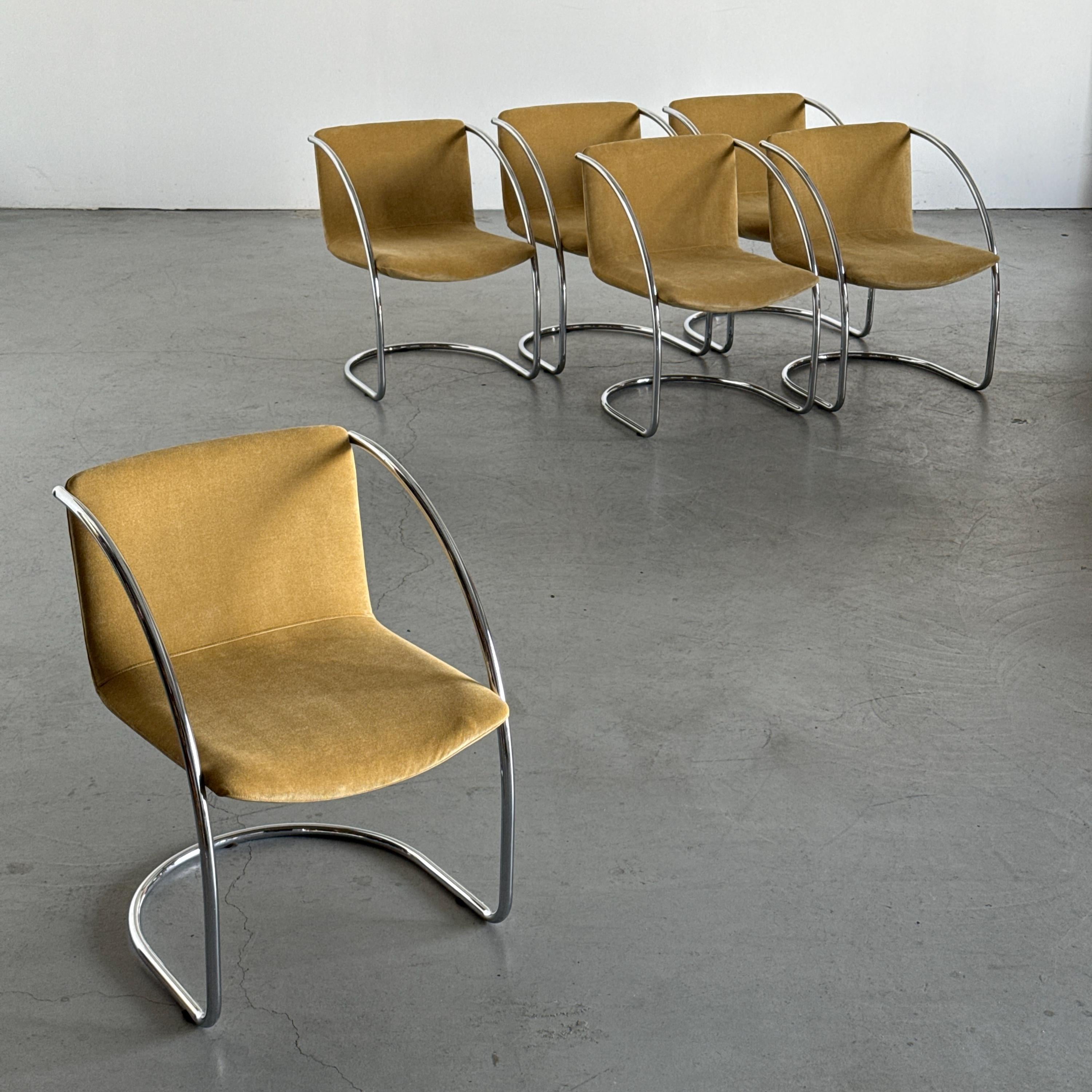 Lens Dining Chairs by Giovanni Offredi for Saporiti
