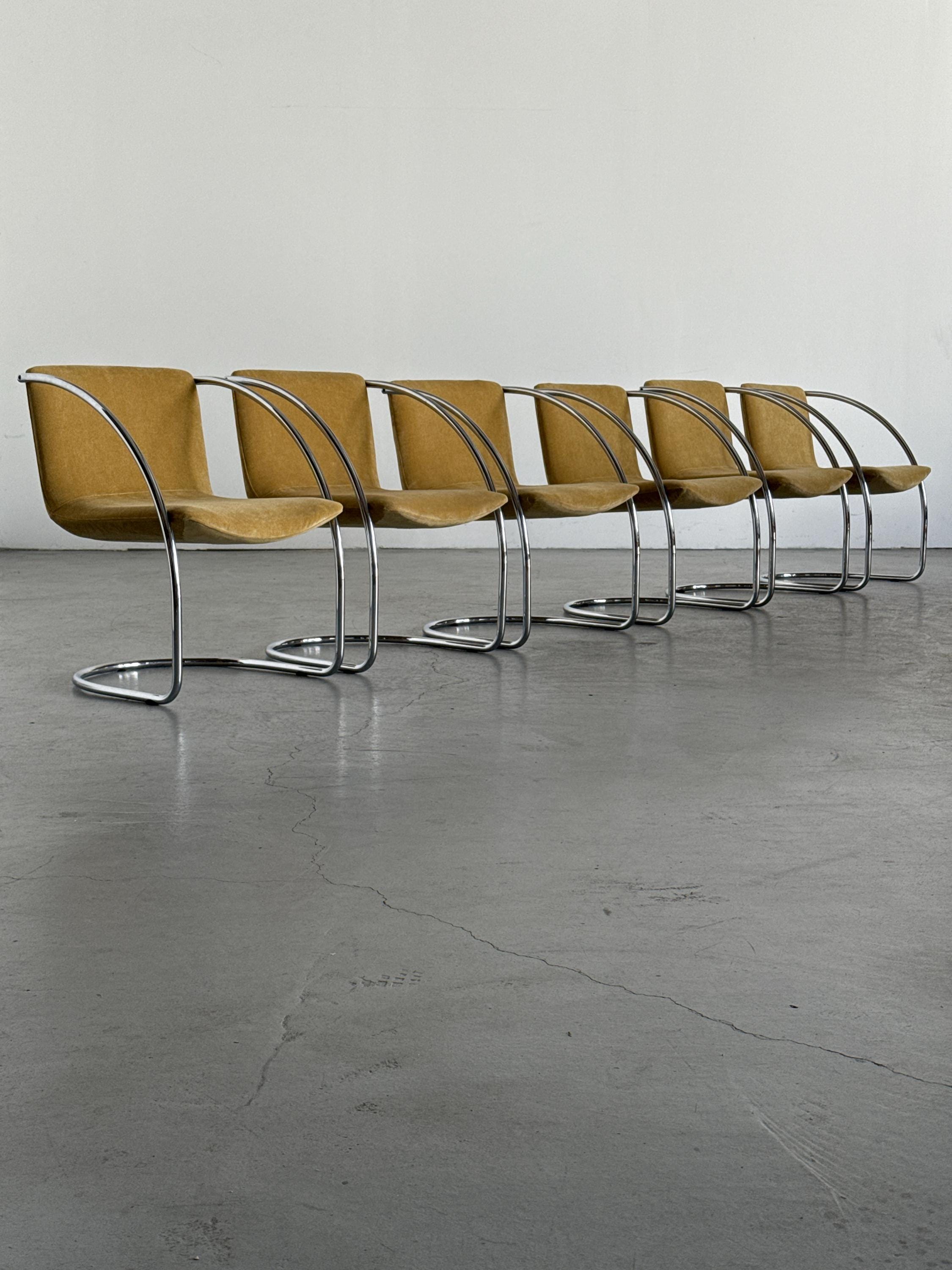 Lens Dining Chairs by Giovanni Offredi for Saporiti