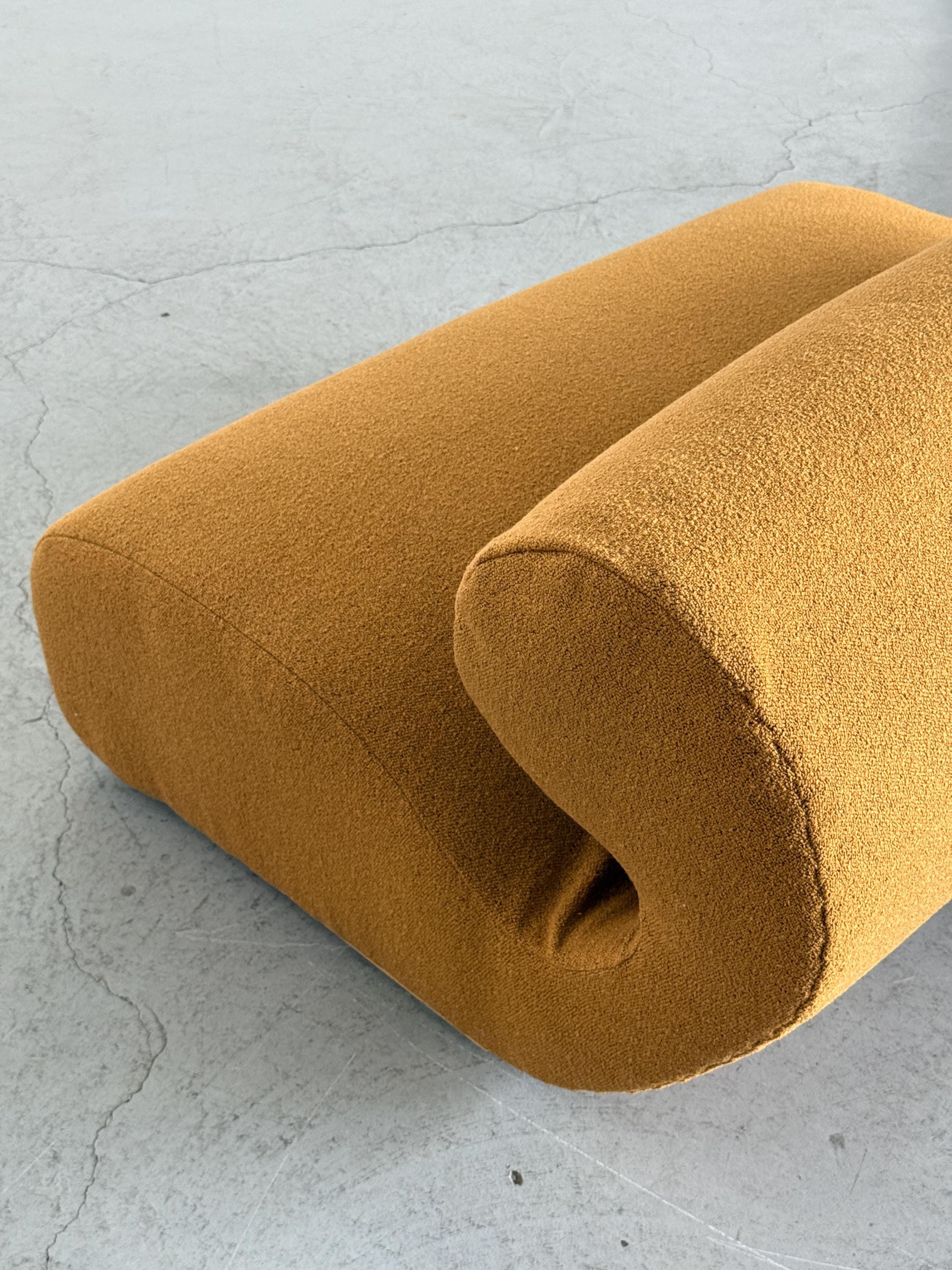 Sculptural Sofa in Ochre Bouclé