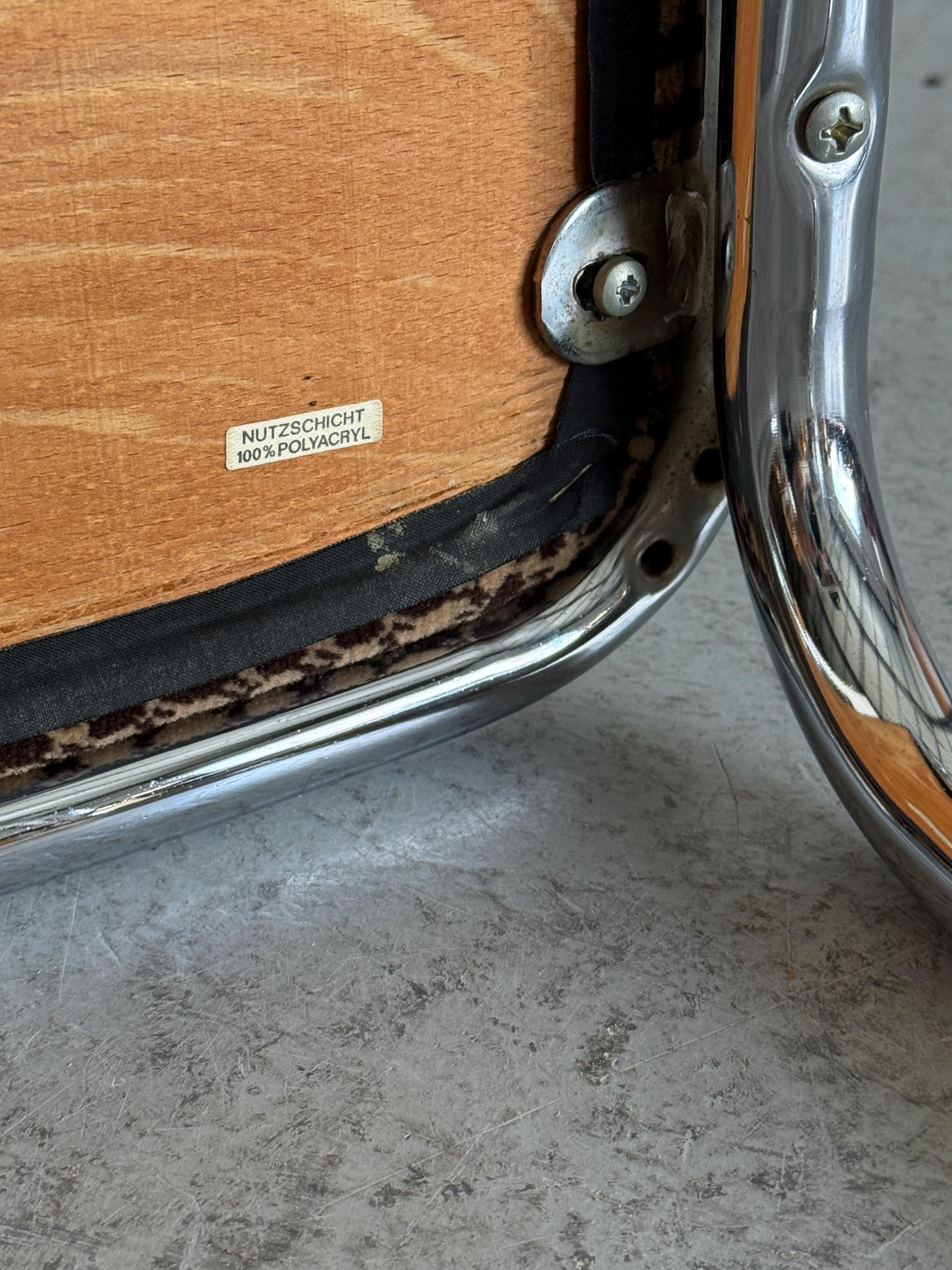 Bauhaus Design Cantilever Chairs in Patterned Upholstery