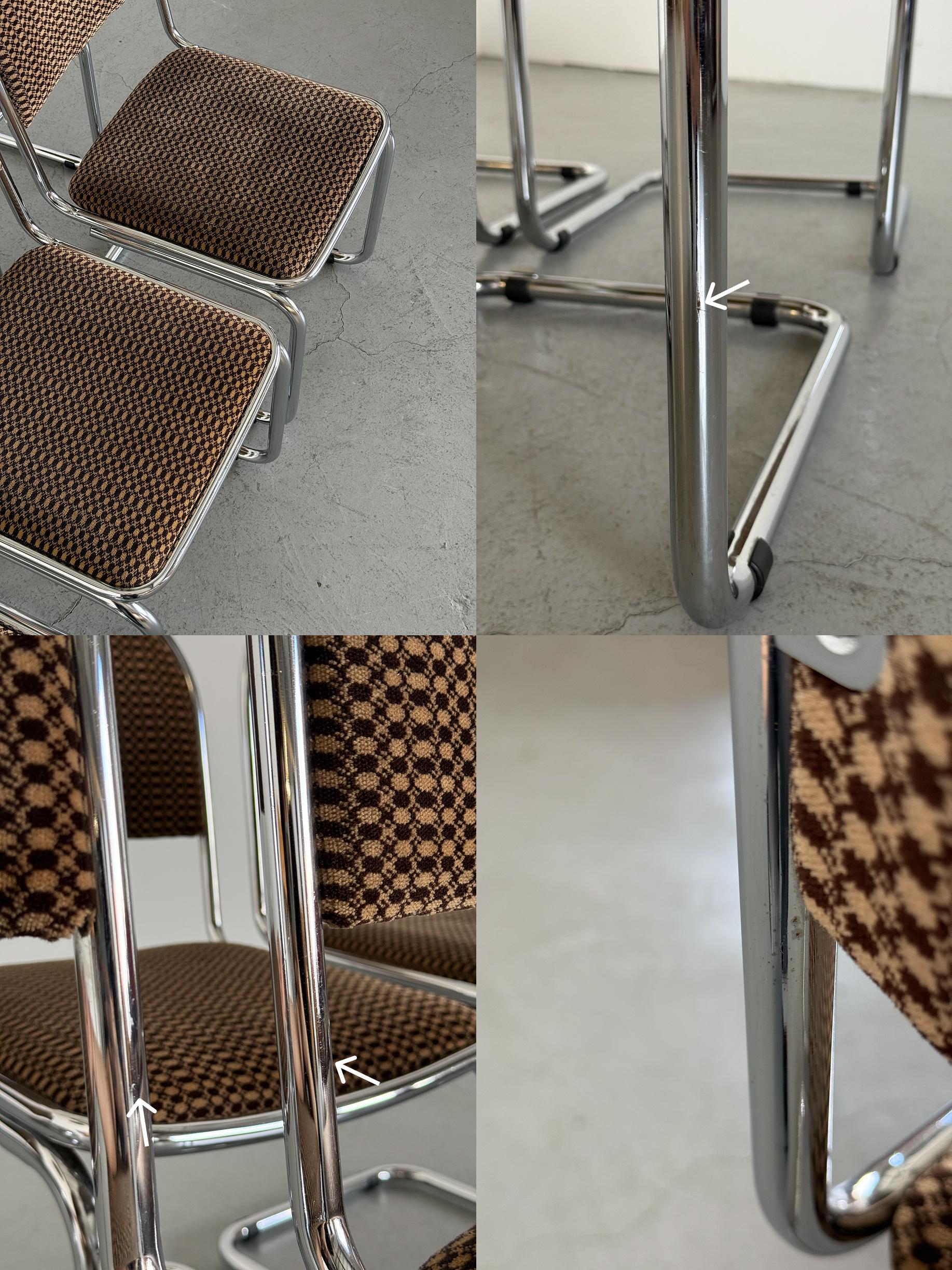 Bauhaus Design Cantilever Chairs in Patterned Upholstery