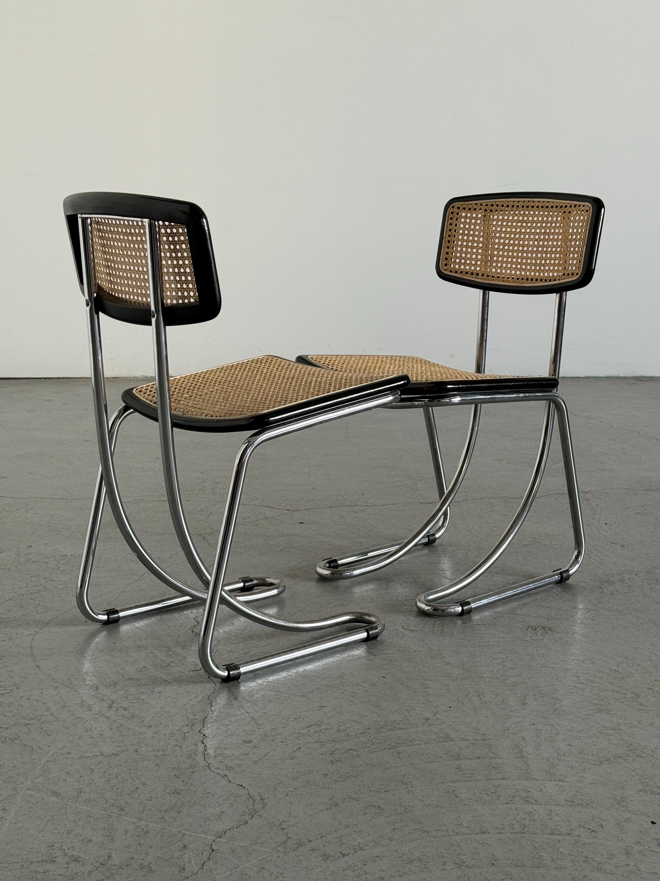 Italian Cantilever Dining Chairs