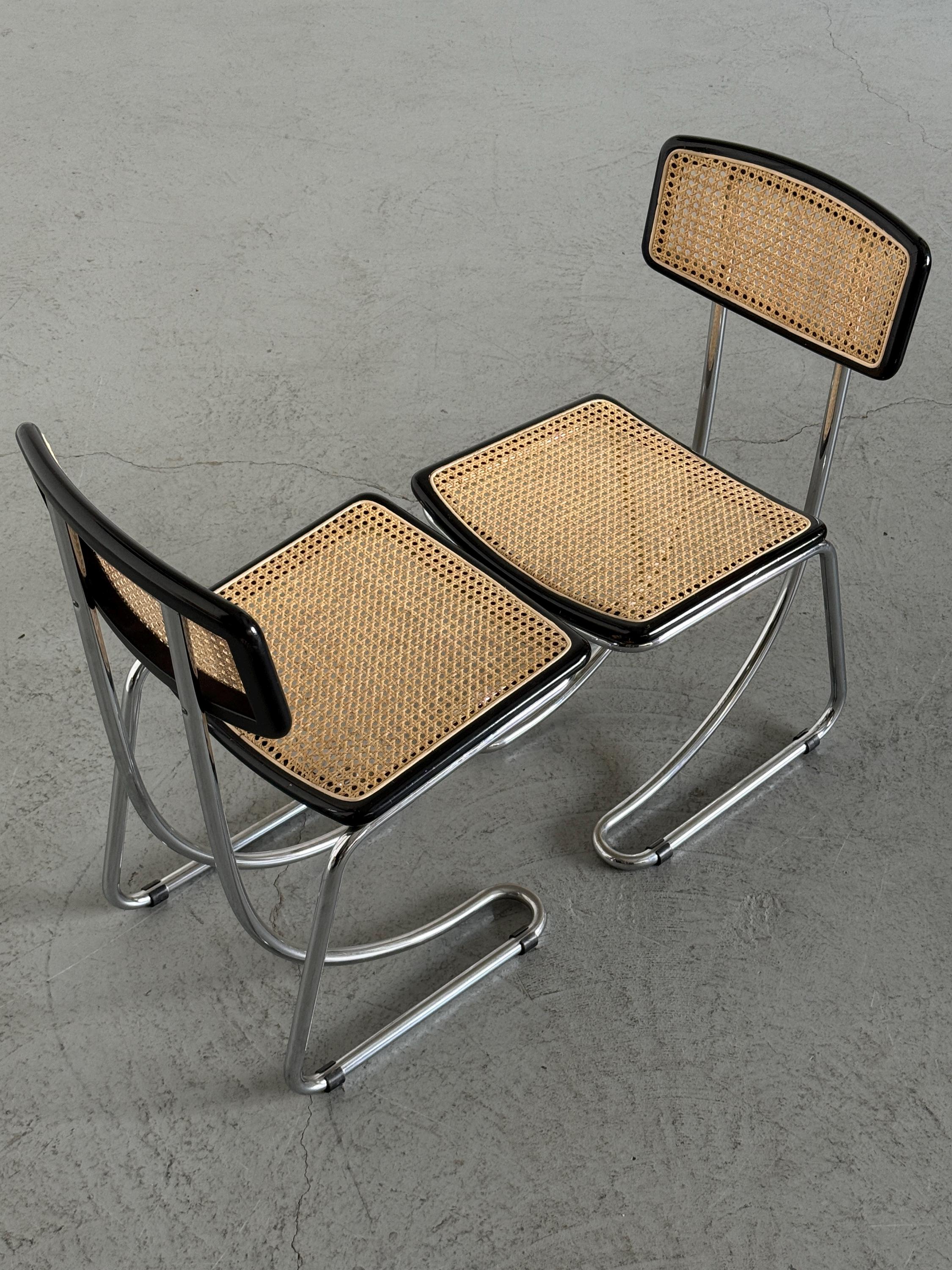 Italian Cantilever Dining Chairs