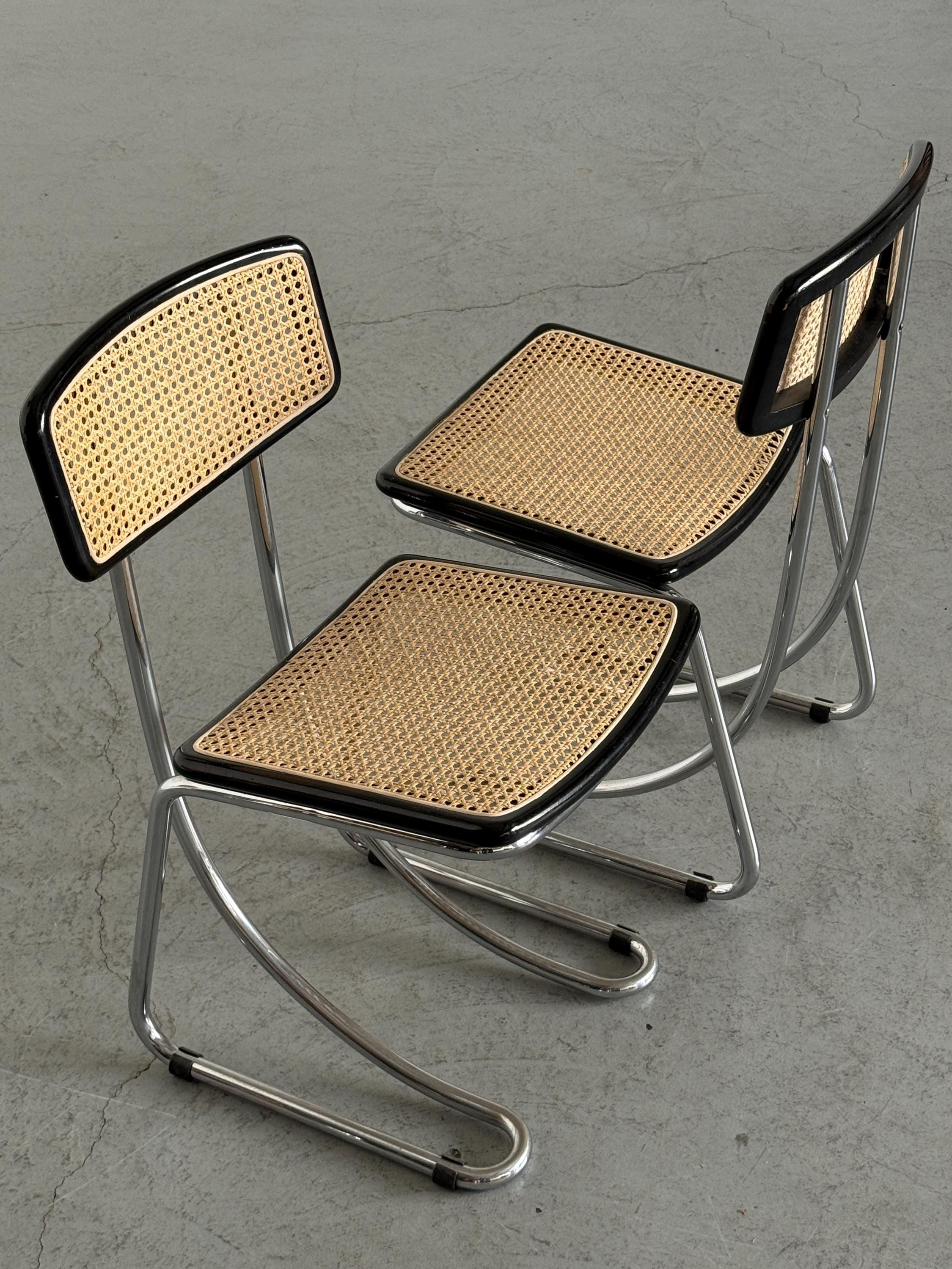 Italian Cantilever Dining Chairs