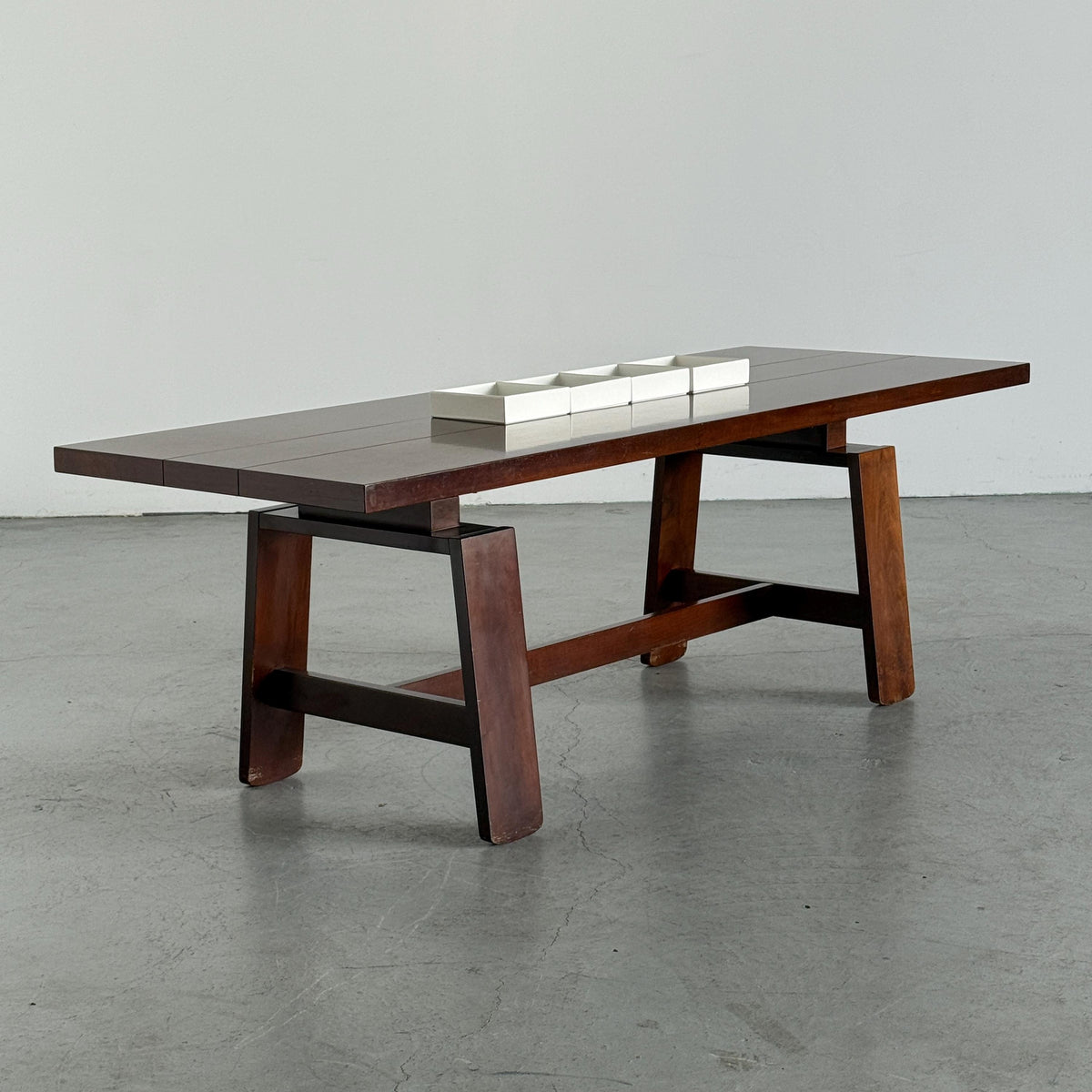 Model 611 Walnut Dining Table by Silvio Coppola for Bernini