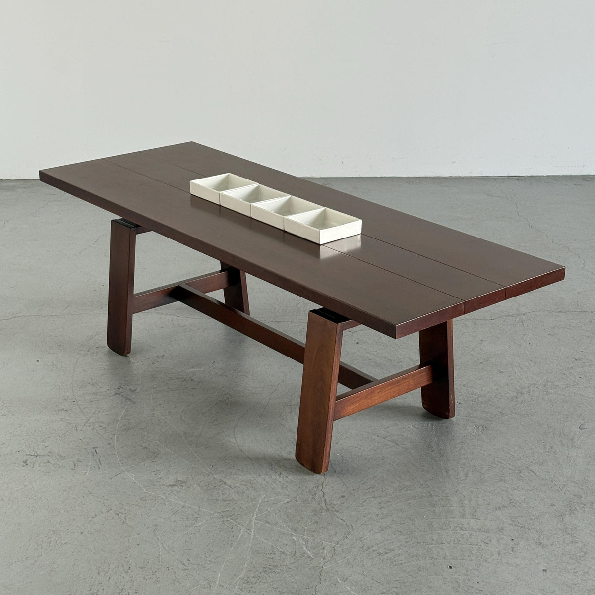 Model 611 Walnut Dining Table by Silvio Coppola for Bernini
