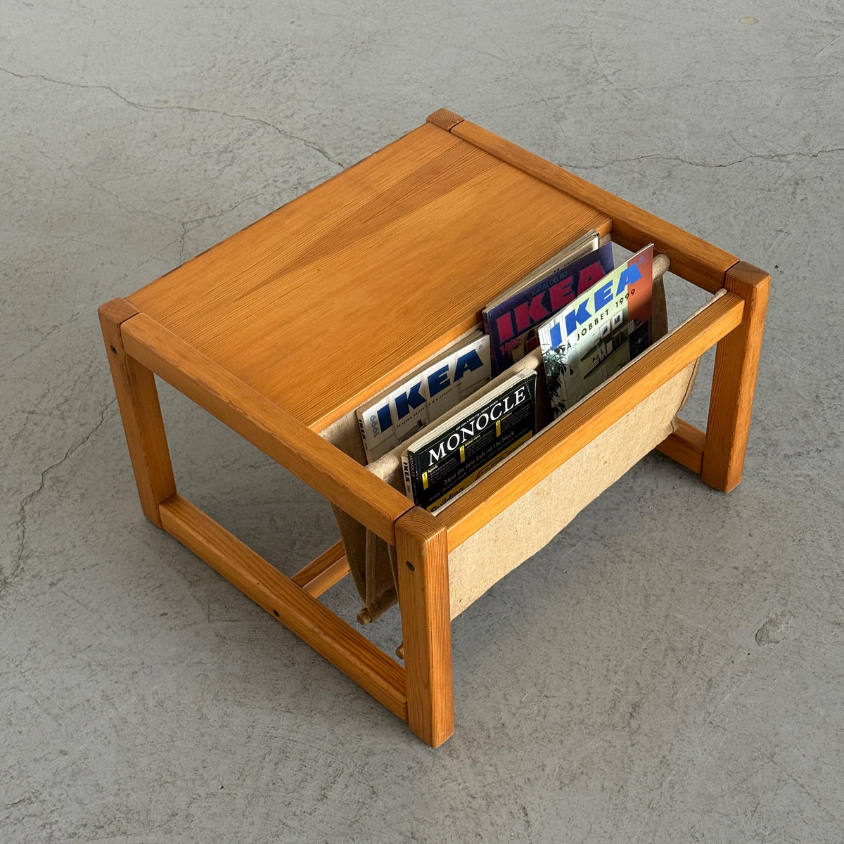 Pine and Canvas Coffee Table by Karin Mobring for IKEA