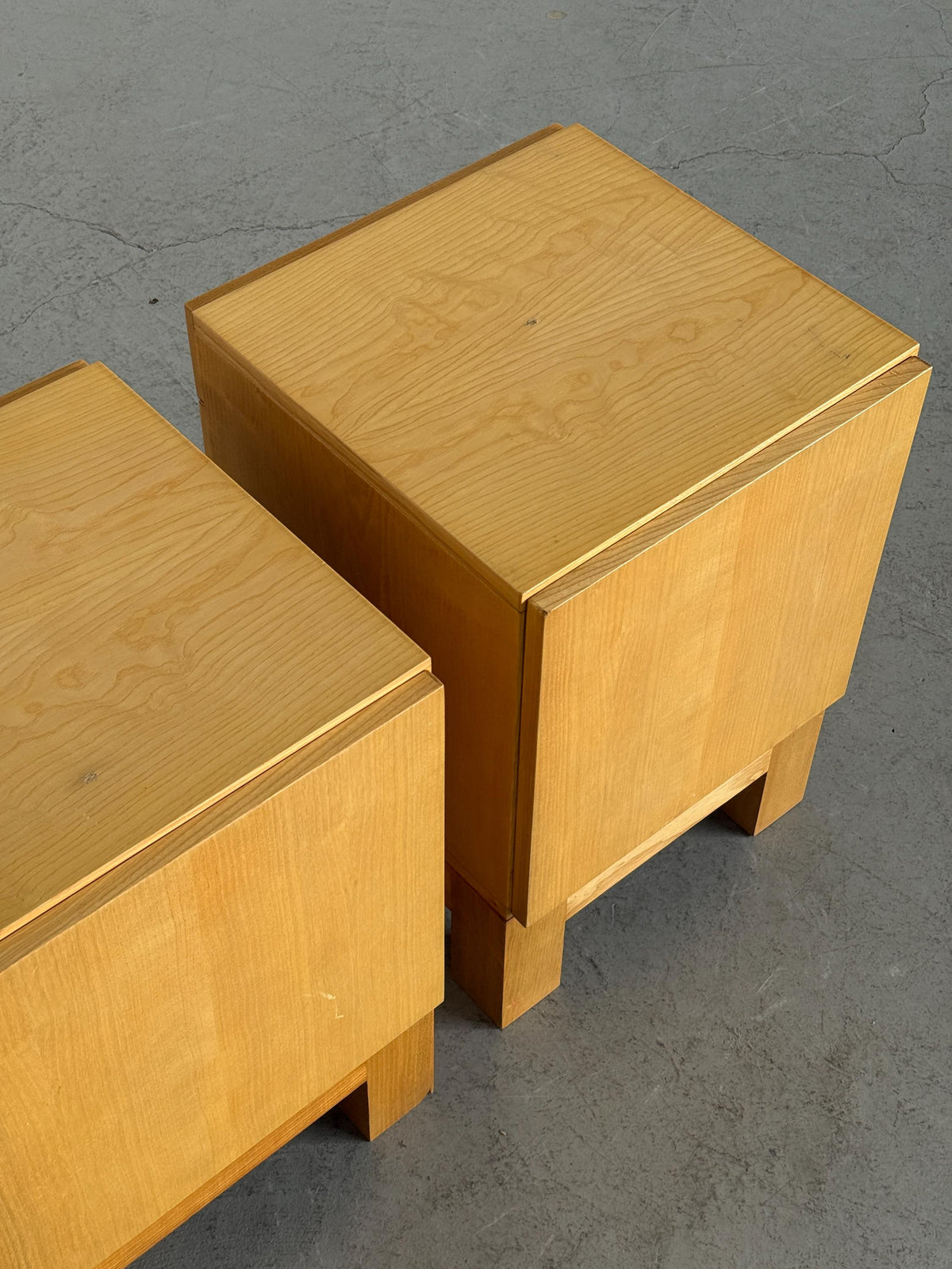 Four-Drawer Bedside Cabinets with Recessed Circular Pulls