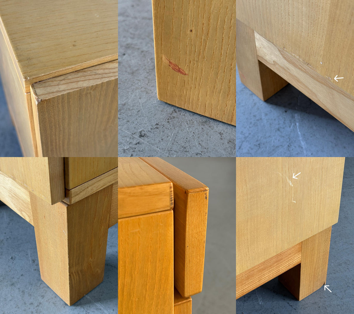 Four-Drawer Bedside Cabinets with Recessed Circular Pulls