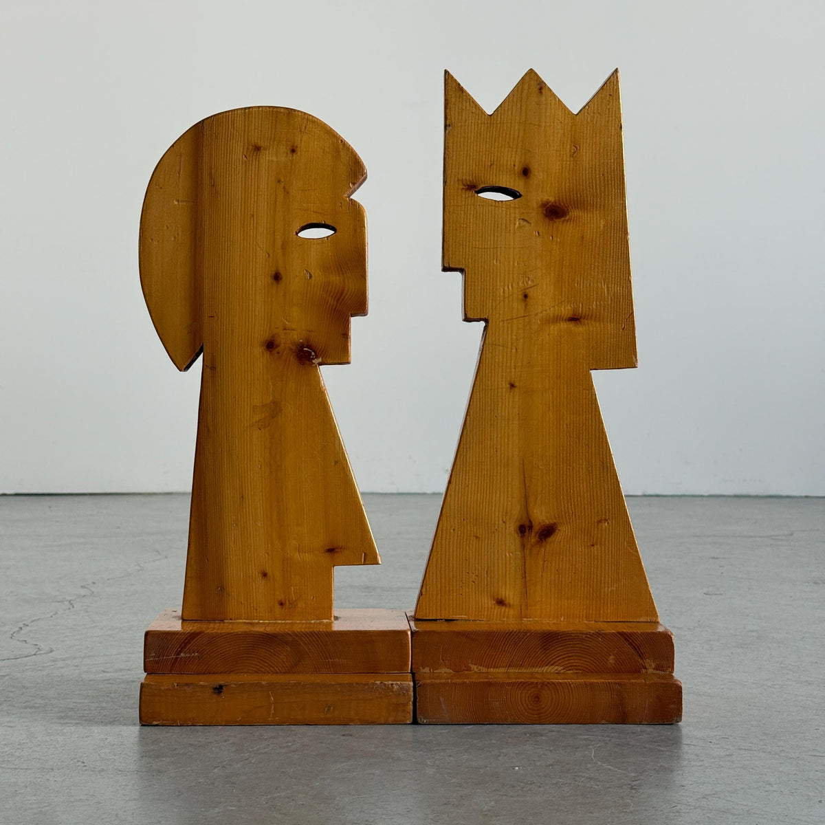 Brutalist Sculptures in Carved Wood