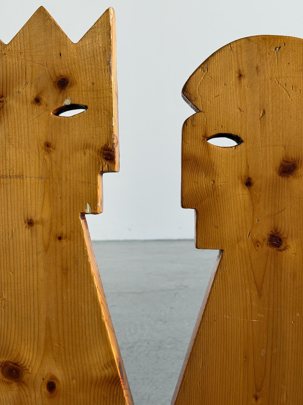 Brutalist Sculptures in Carved Wood