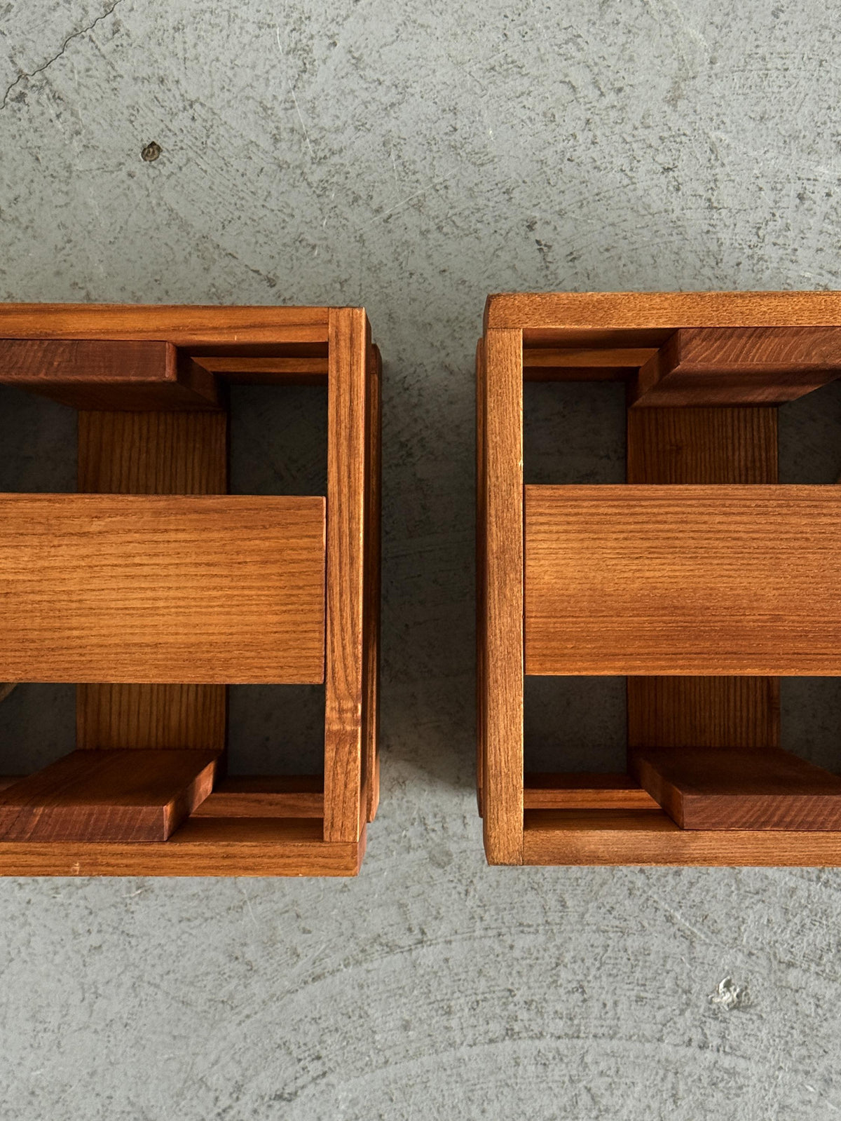 Architectural Wooden Box Table Lamps