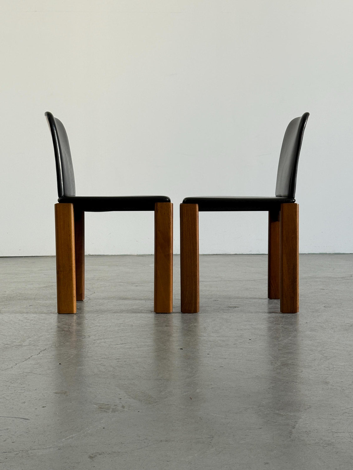 Italian Elegant Modern Leather Dining Chairs