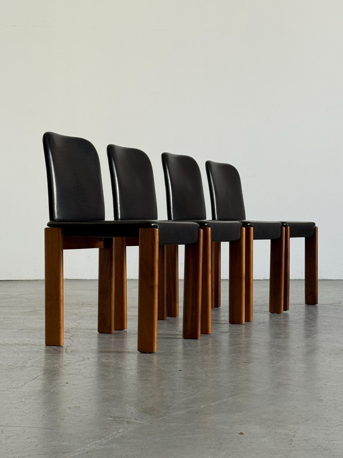 Italian Elegant Modern Leather Dining Chairs