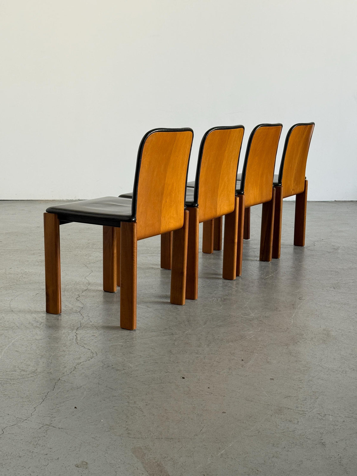 Italian Elegant Modern Leather Dining Chairs