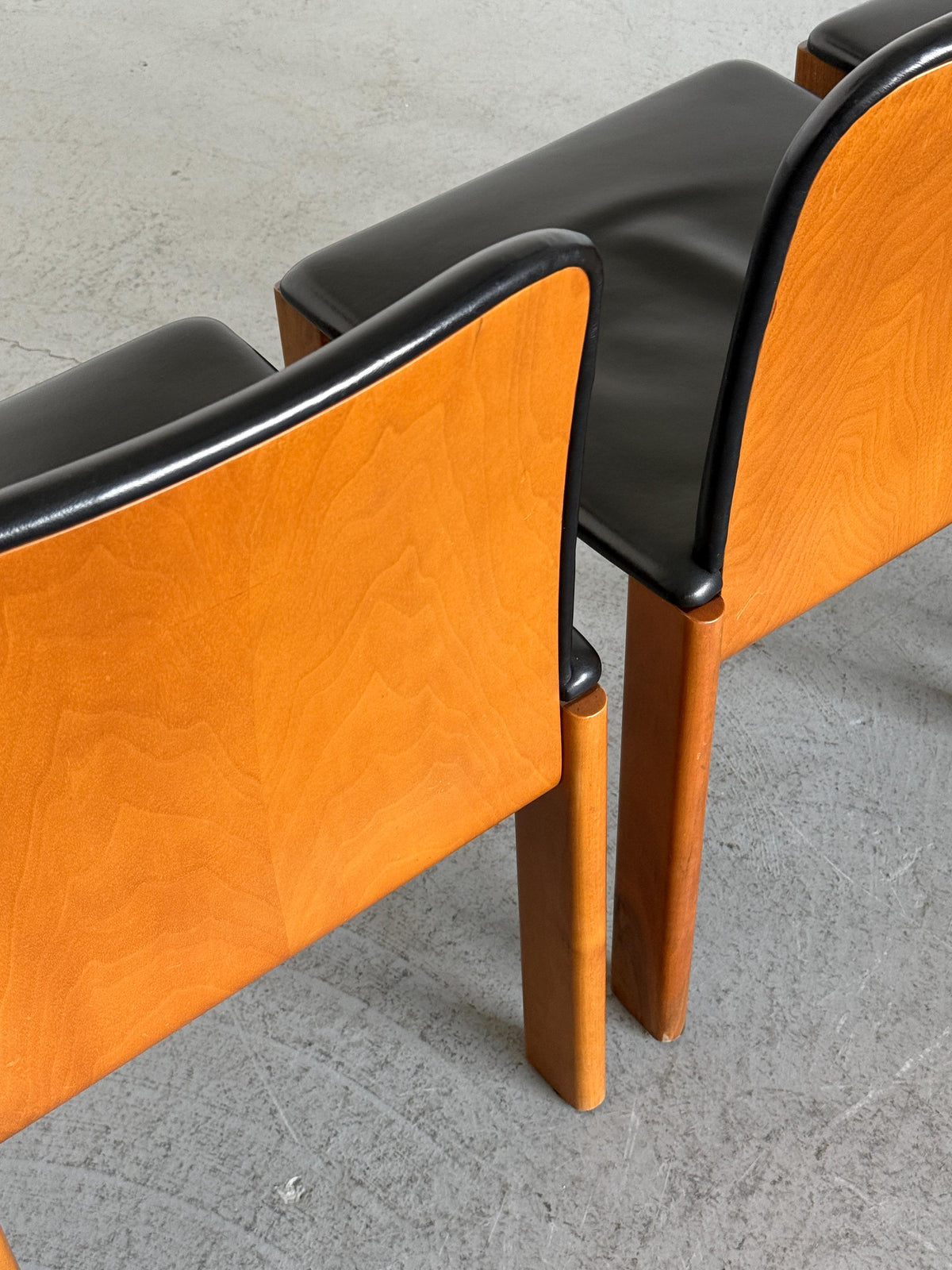 Italian Elegant Modern Leather Dining Chairs