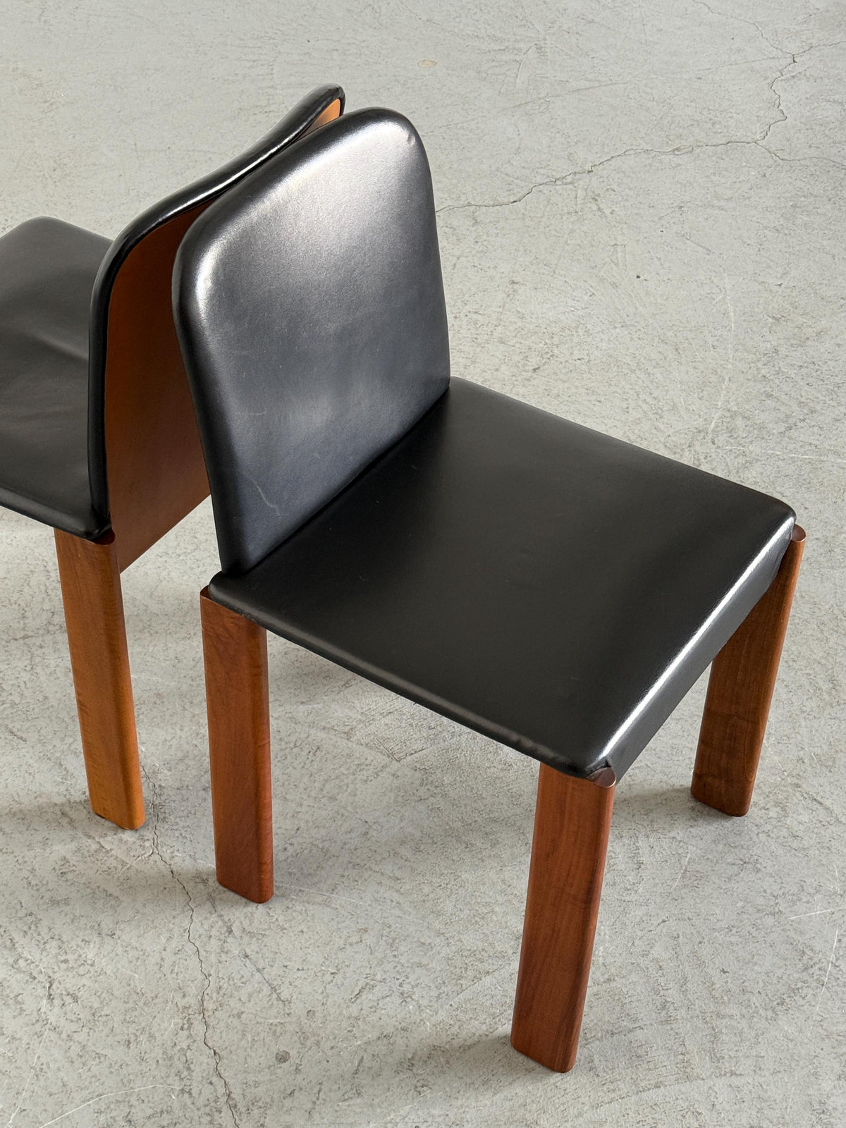 Italian Elegant Modern Leather Dining Chairs