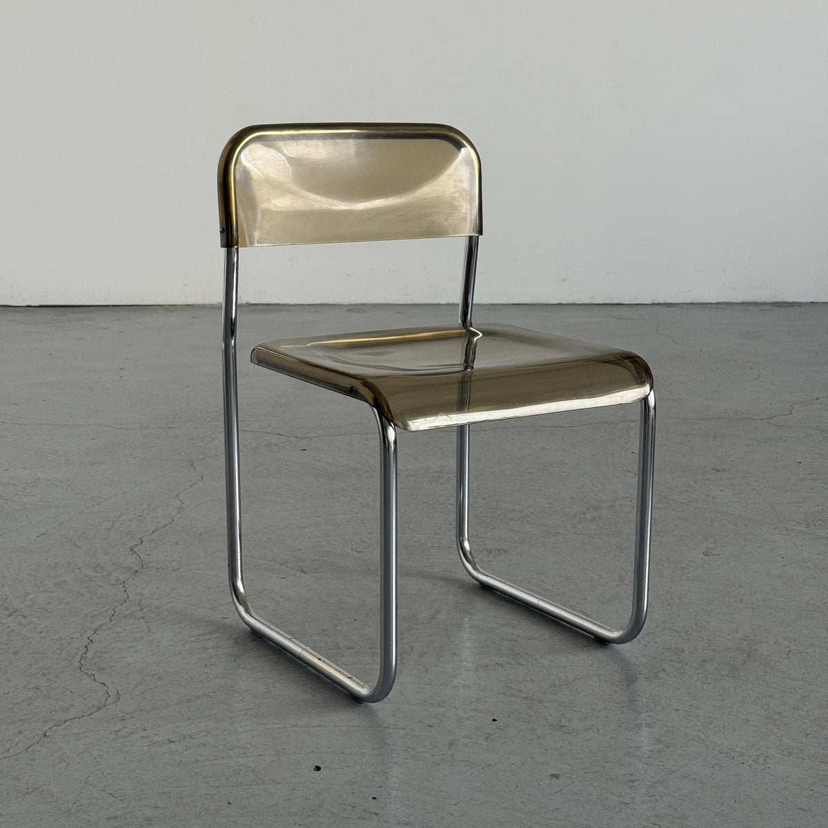 Arc Linea Chair in Translucent Plastic and Chrome