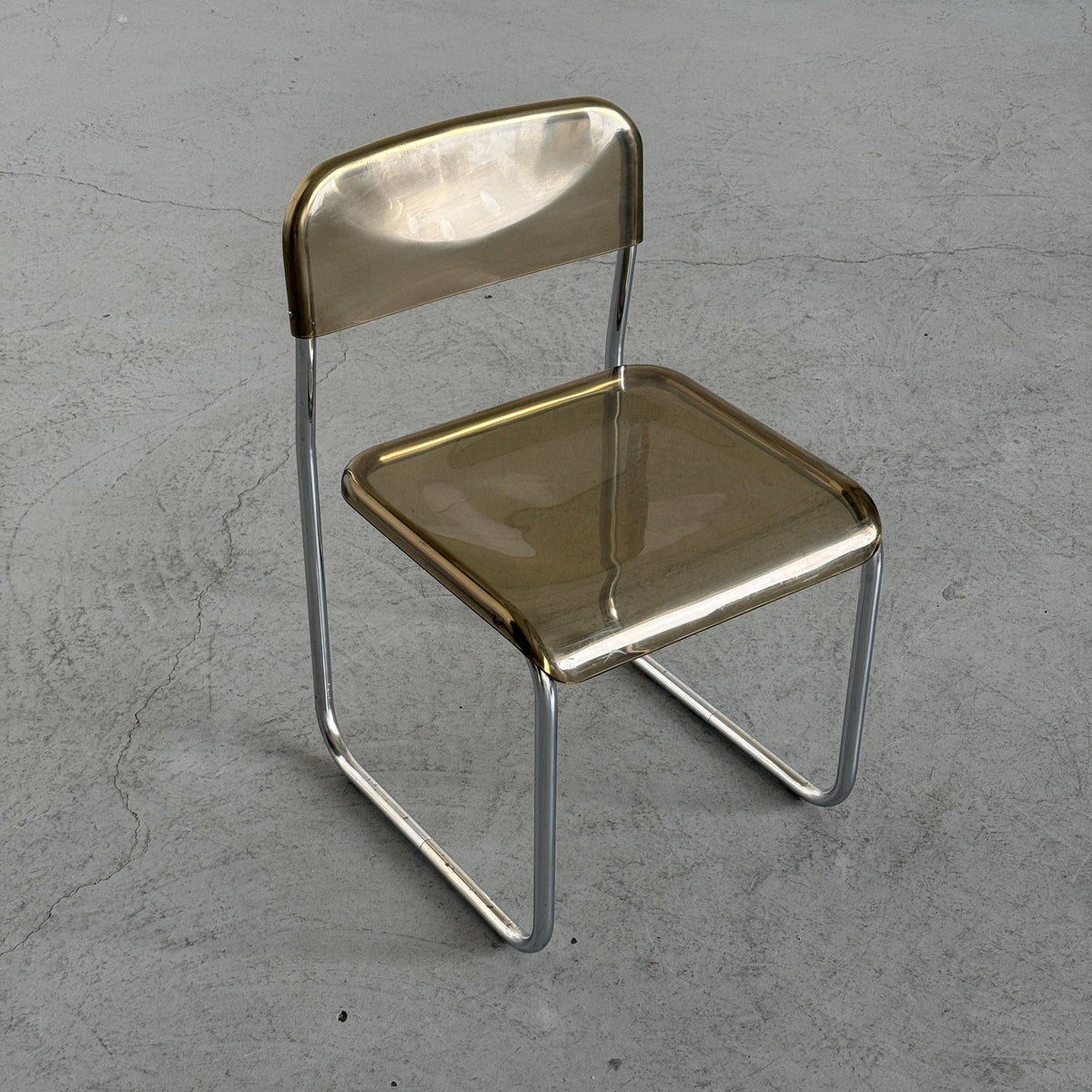 Arc Linea Chair in Translucent Plastic and Chrome