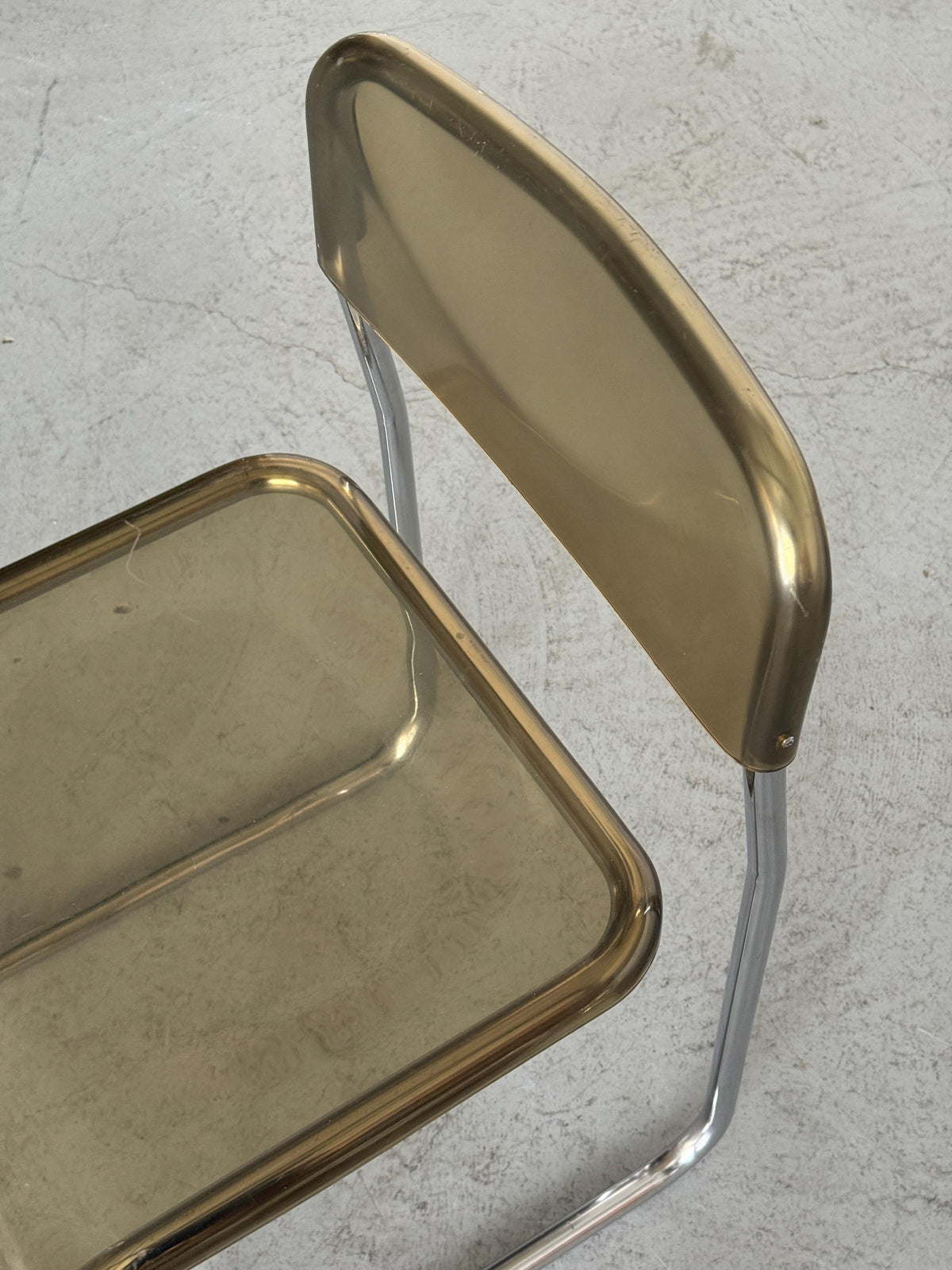 Arc Linea Chair in Translucent Plastic and Chrome