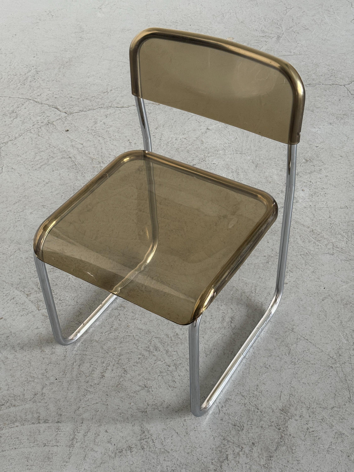 Arc Linea Chair in Translucent Plastic and Chrome