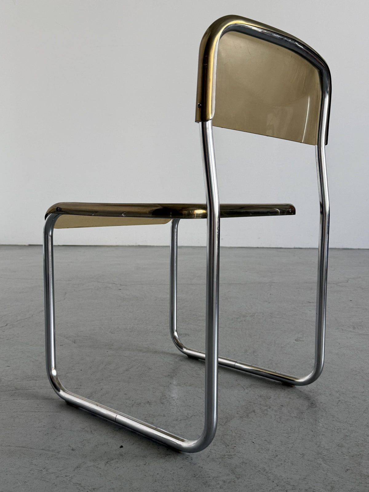 Arc Linea Chair in Translucent Plastic and Chrome