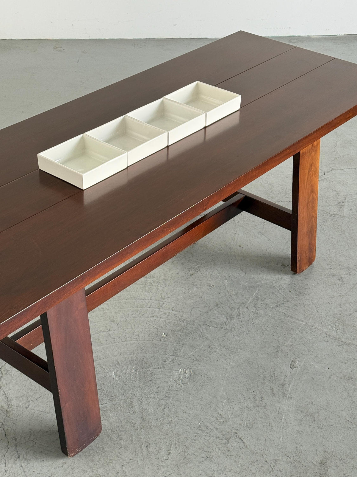 Model 611 Walnut Dining Table by Silvio Coppola for Bernini