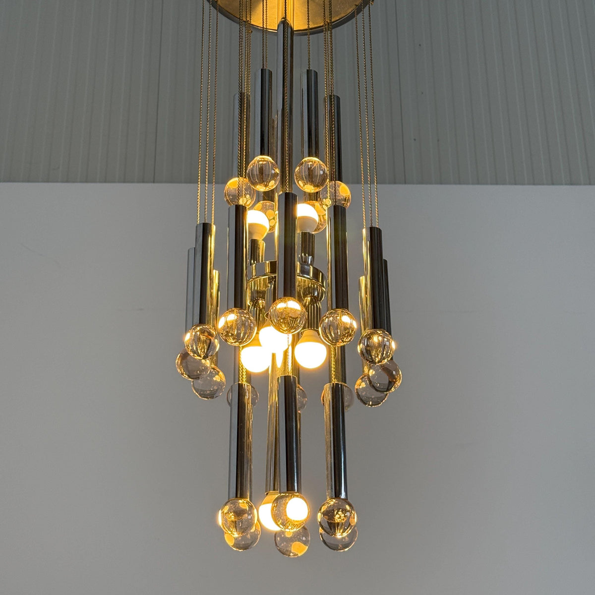 Cascade Chandelier Attributed to Gaetano Sciolari