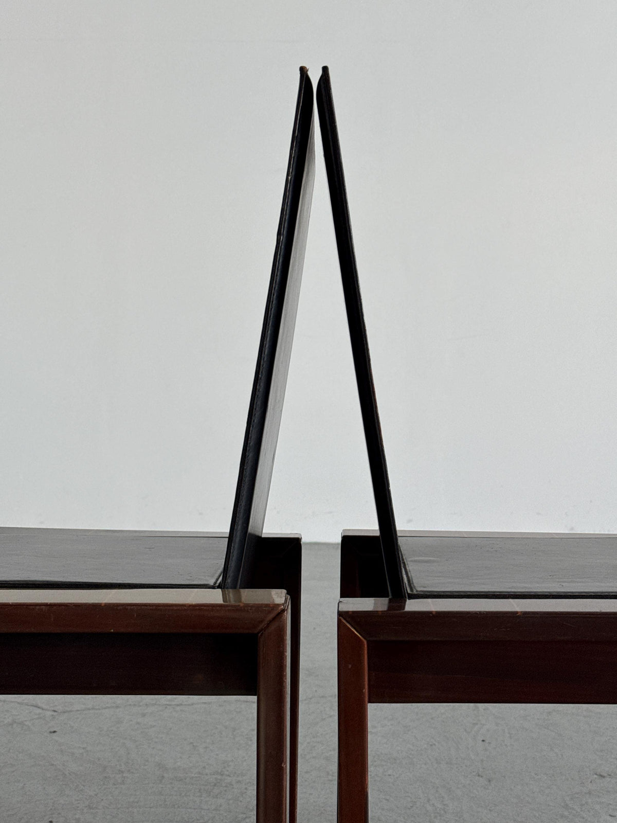 Rosewood & Leather Chair in the Style of Afra & Tobia Scarpa