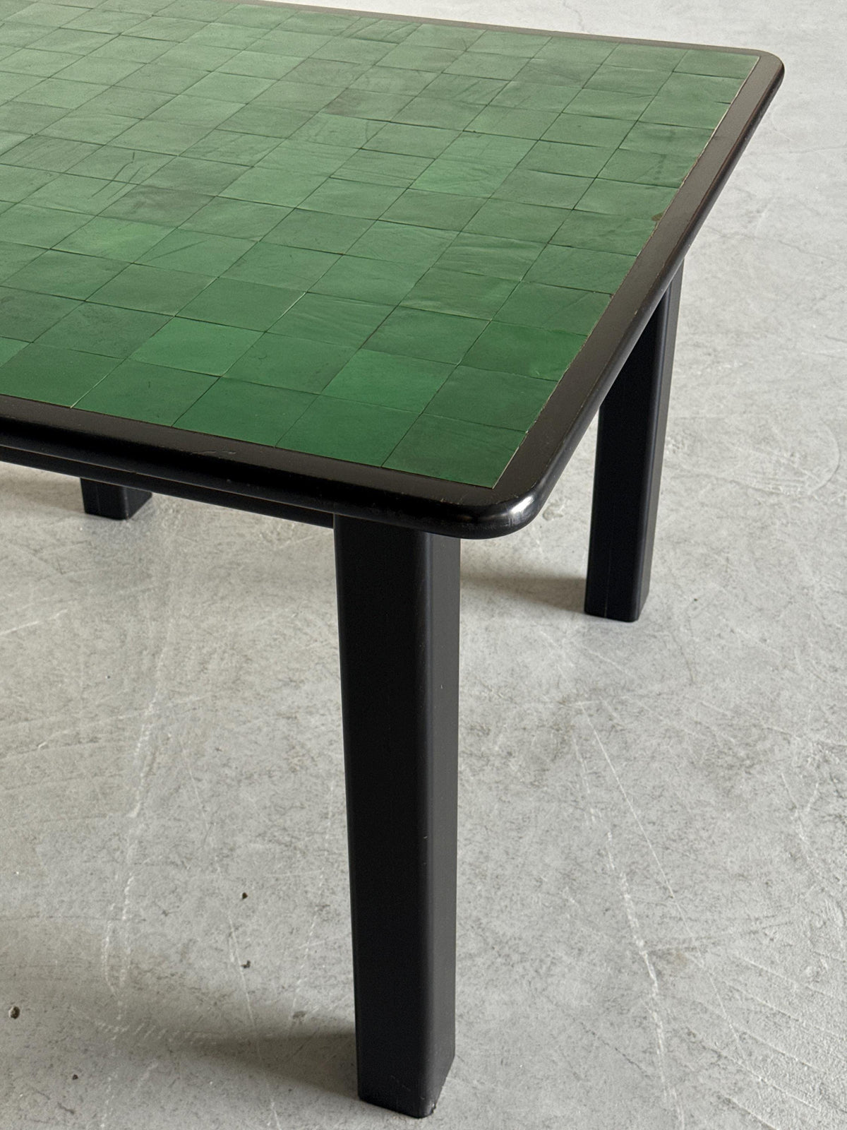 Ibisco Sedie Game Table with Green Leather Top