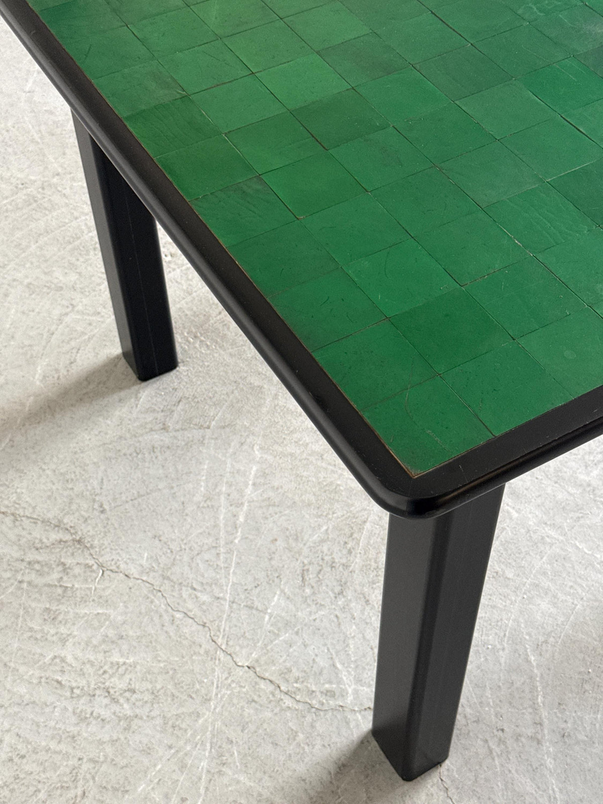 Ibisco Sedie Game Table with Green Leather Top