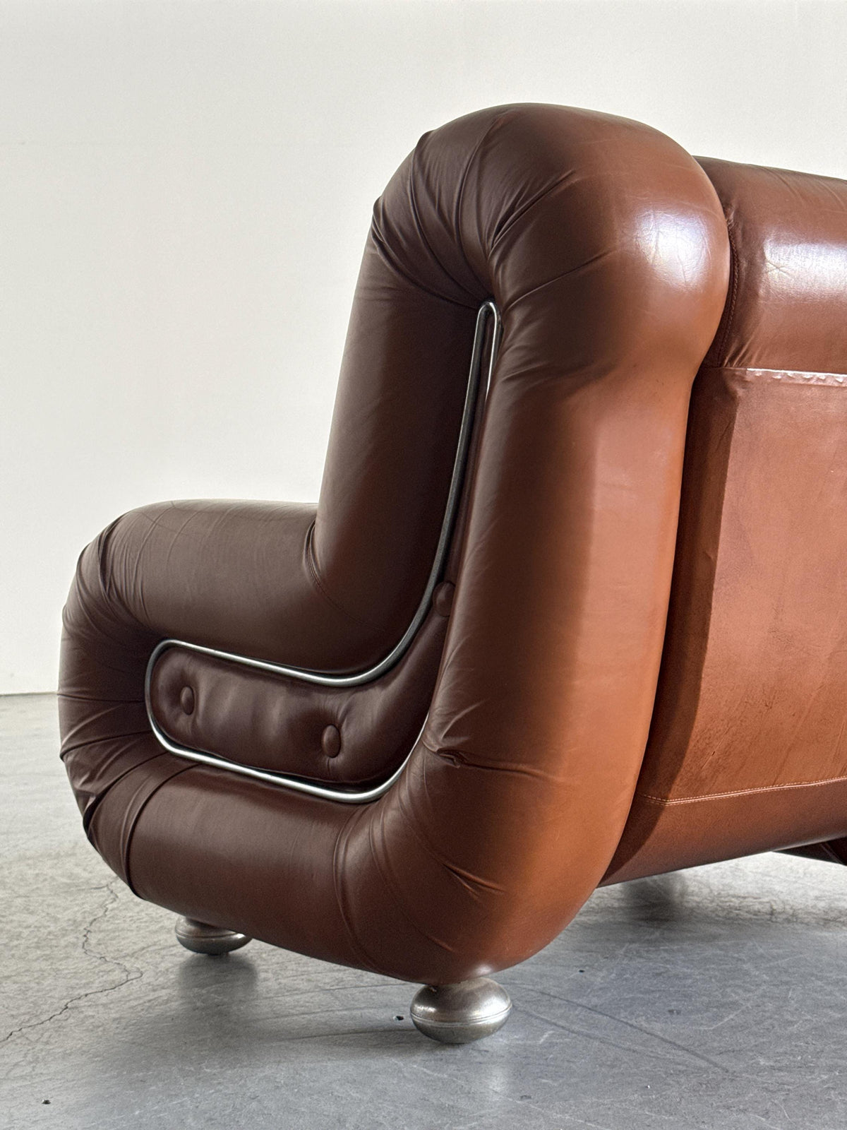 Space Age Armchair in Cognac Leather