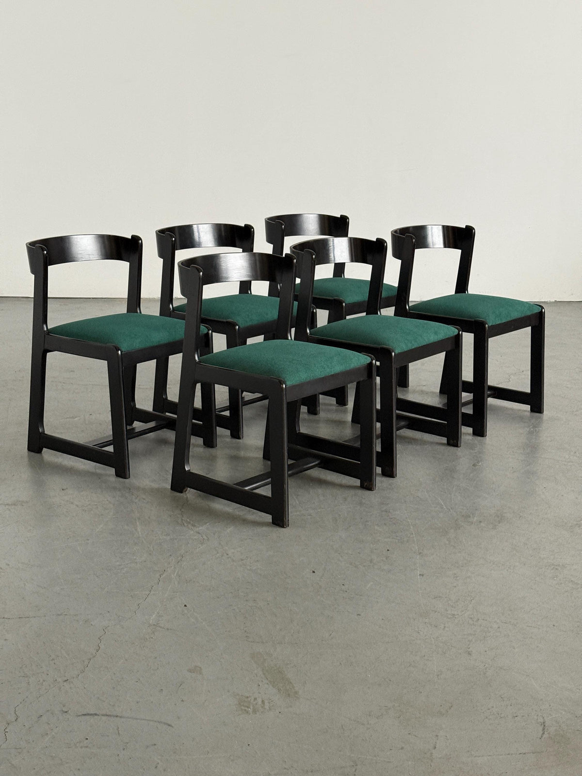 Willy Rizzo-Style Wooden Dining Chairs