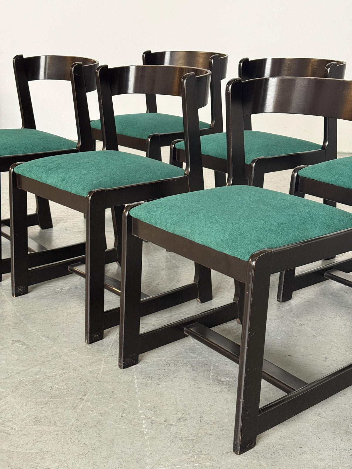 Willy Rizzo-Style Wooden Dining Chairs