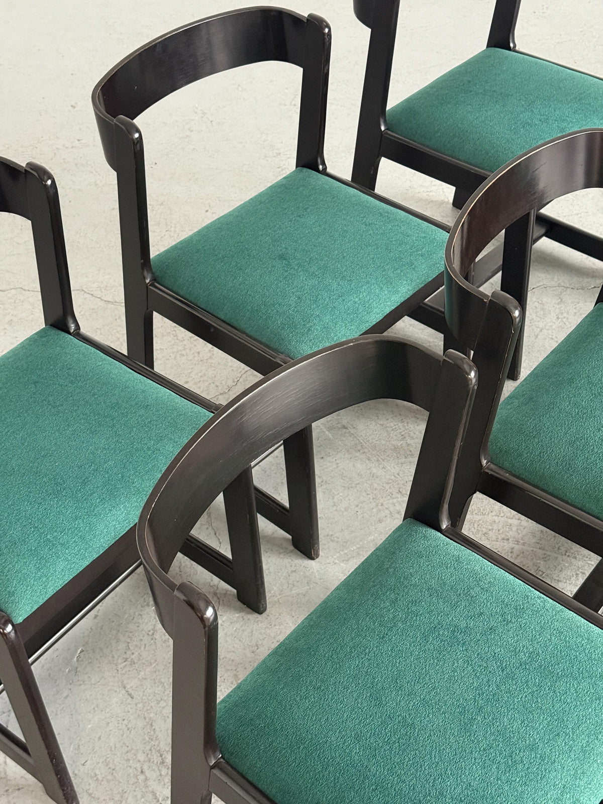 Willy Rizzo-Style Wooden Dining Chairs