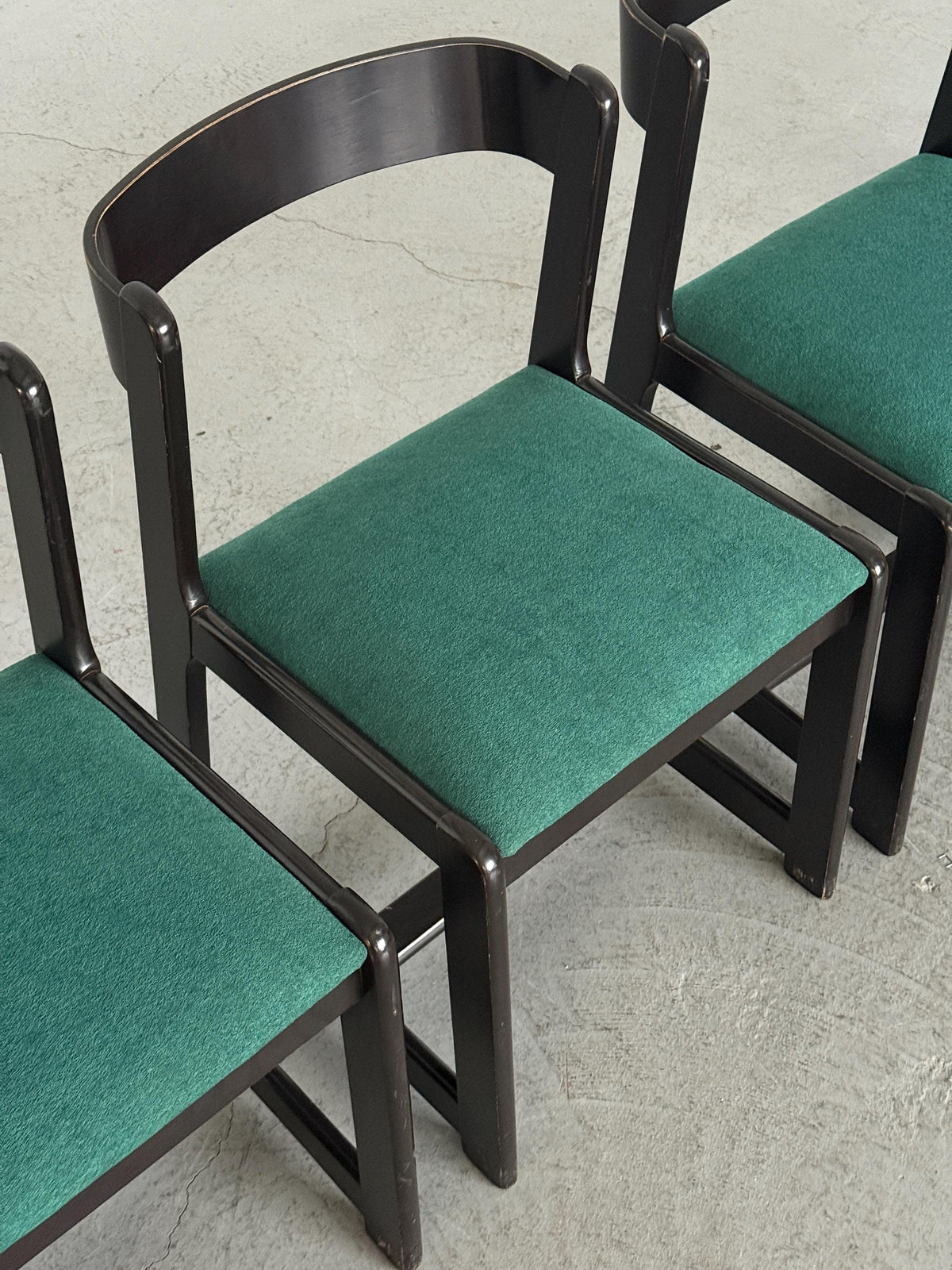 Willy Rizzo-Style Wooden Dining Chairs