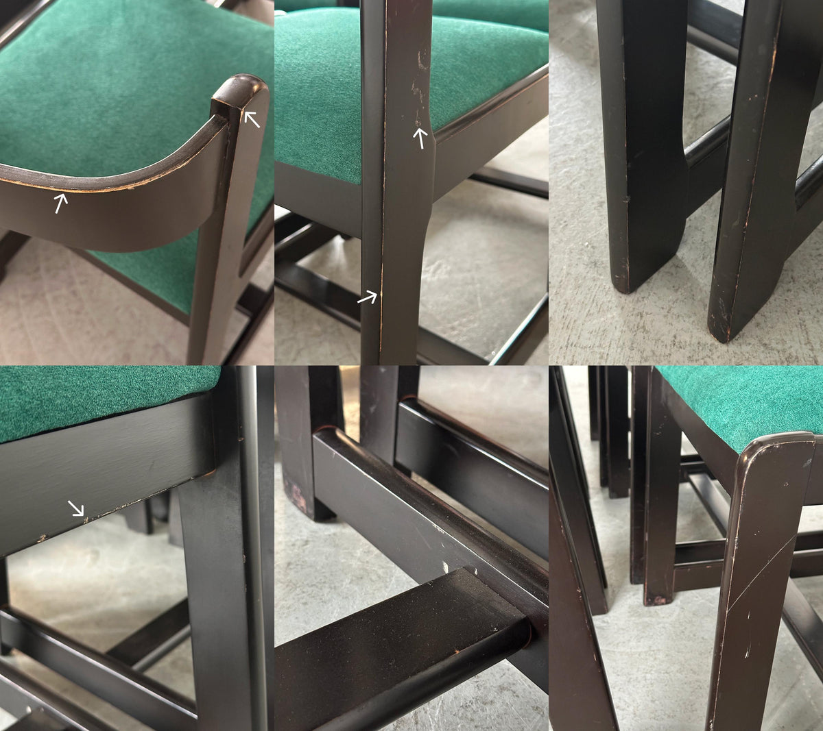 Willy Rizzo-Style Wooden Dining Chairs