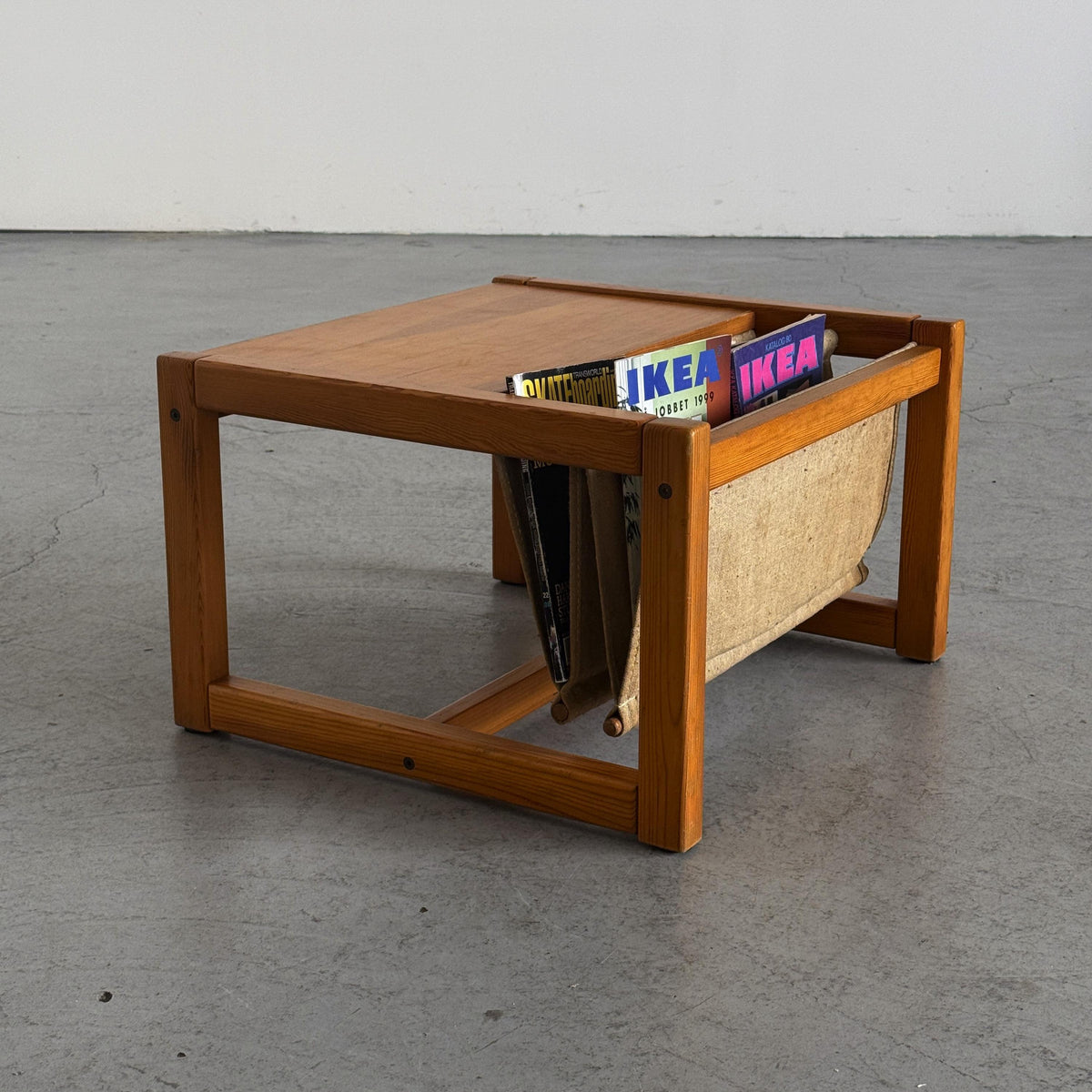 Pine and Canvas Coffee Table by Karin Mobring for IKEA