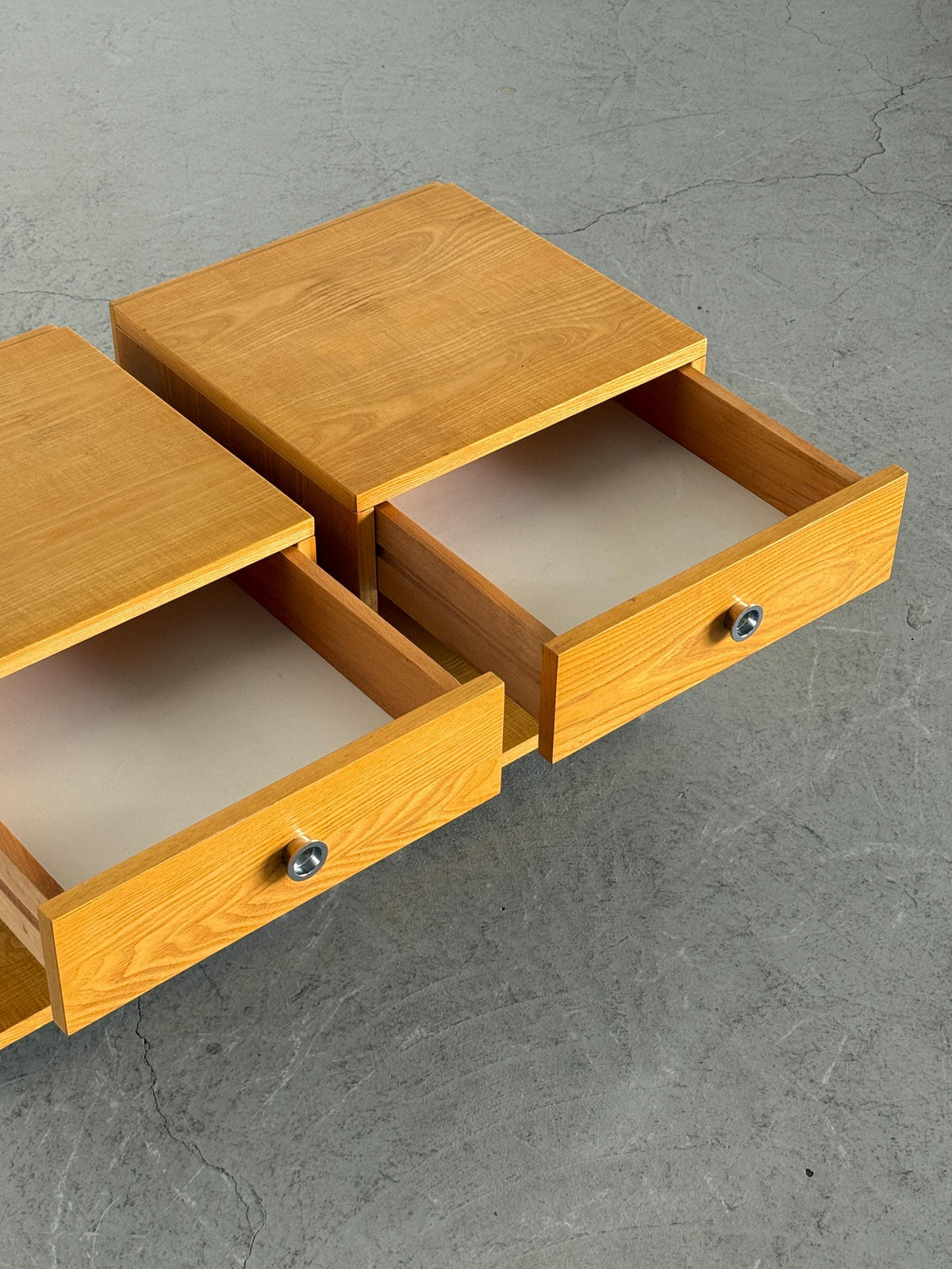 Box Bedside Tables with Ball Casters