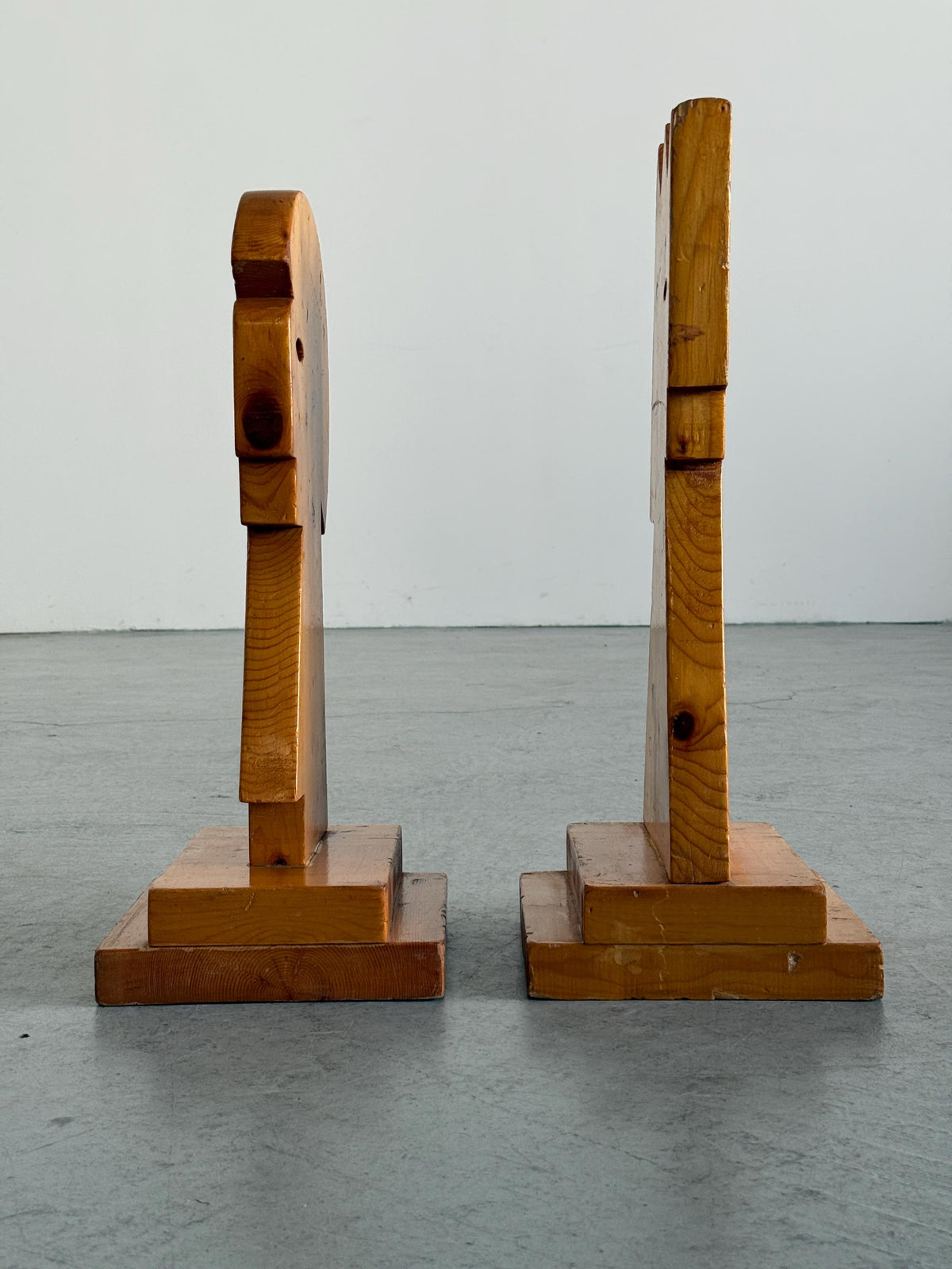 Brutalist Sculptures in Carved Wood